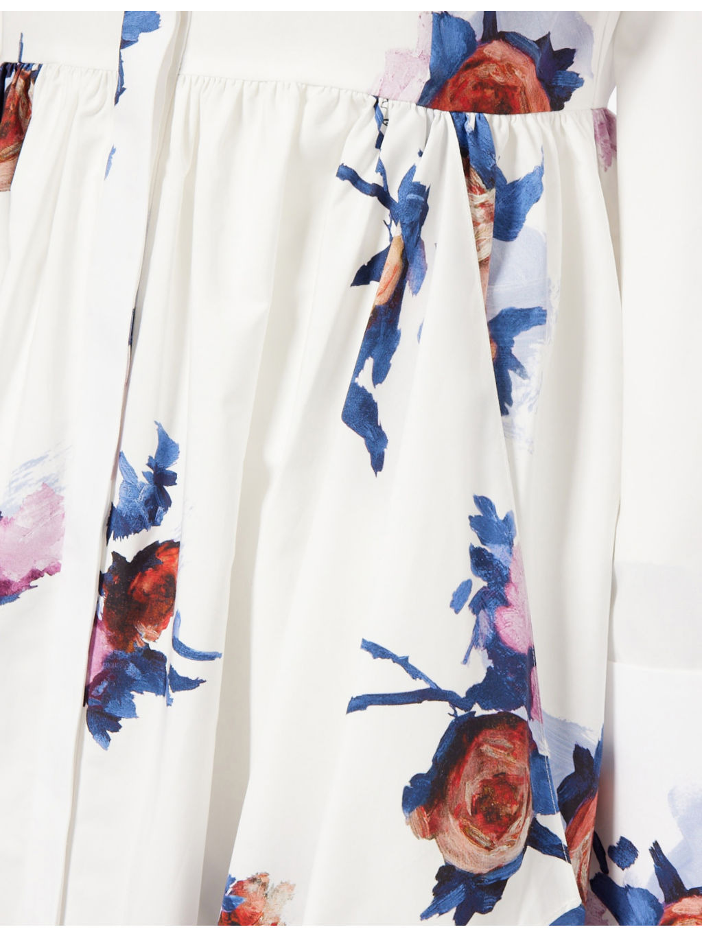 Floral-Print Long-Sleeve Cotton-Poplin Midi Shirt Dress - 7