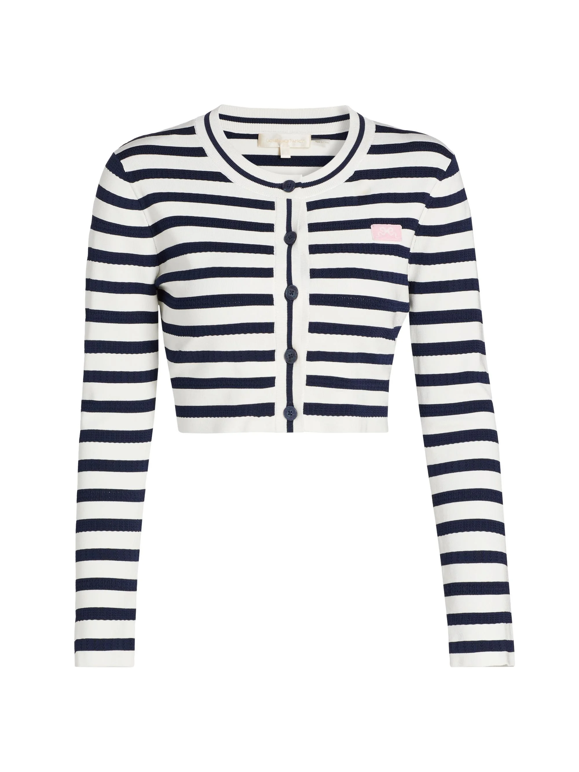 Women's Avanette Striped Crop Cardigan - Sailor Night - 1