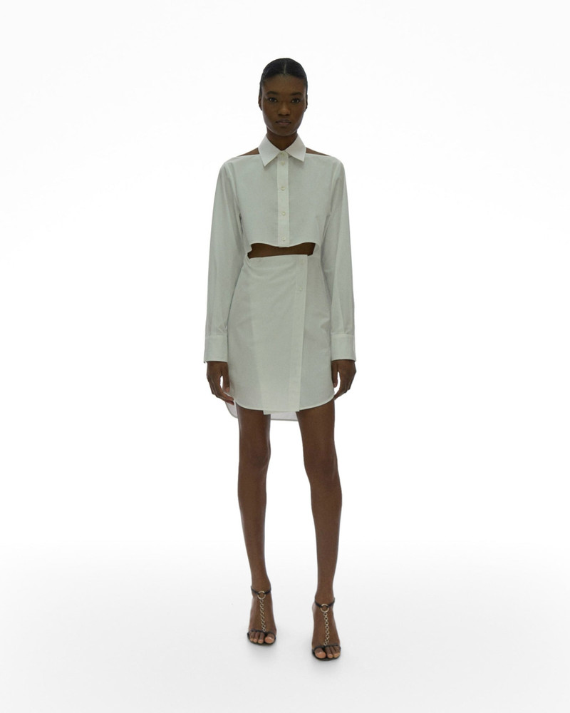 Helmut Lang CUT-OUT POPLIN SHIRT DRESS outlook
