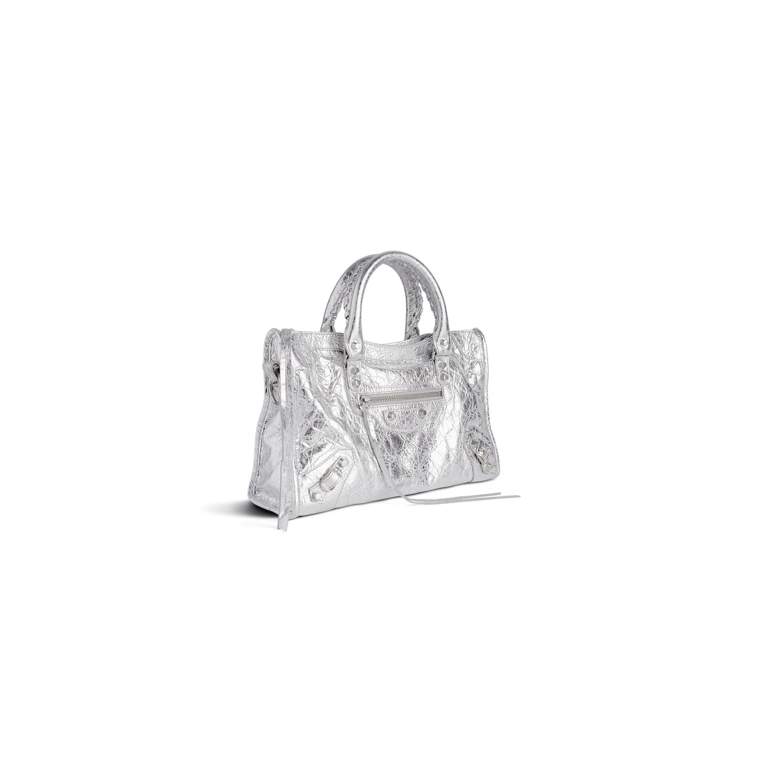 Women's Le City Small Bag Metallized in Silver - 2