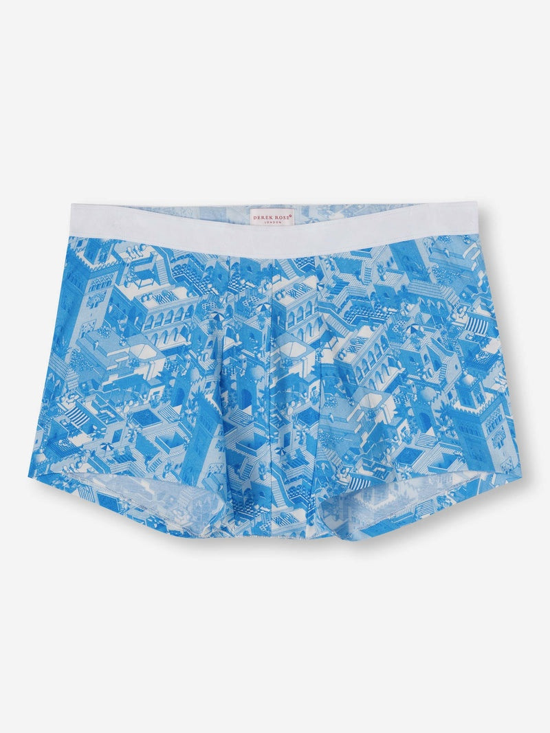 Men's Boxer Briefs Marrakech 1 Pima Cotton Stretch Blue 1