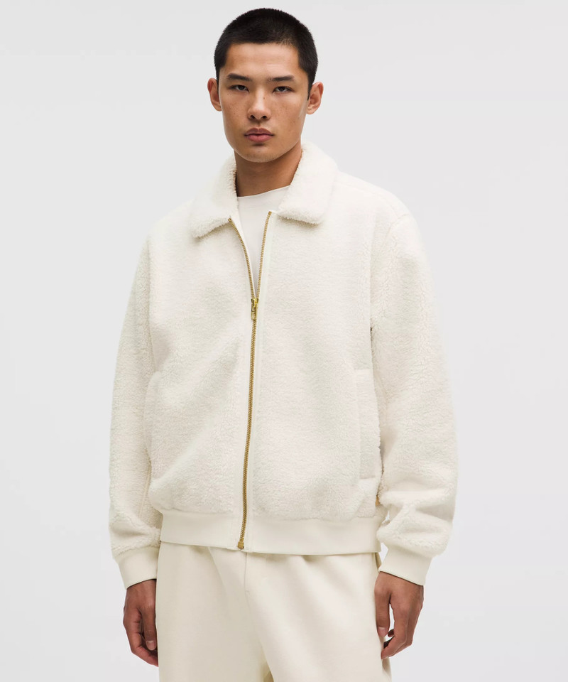 Lunar New Year Textured Fleece Bomber Jacket 1