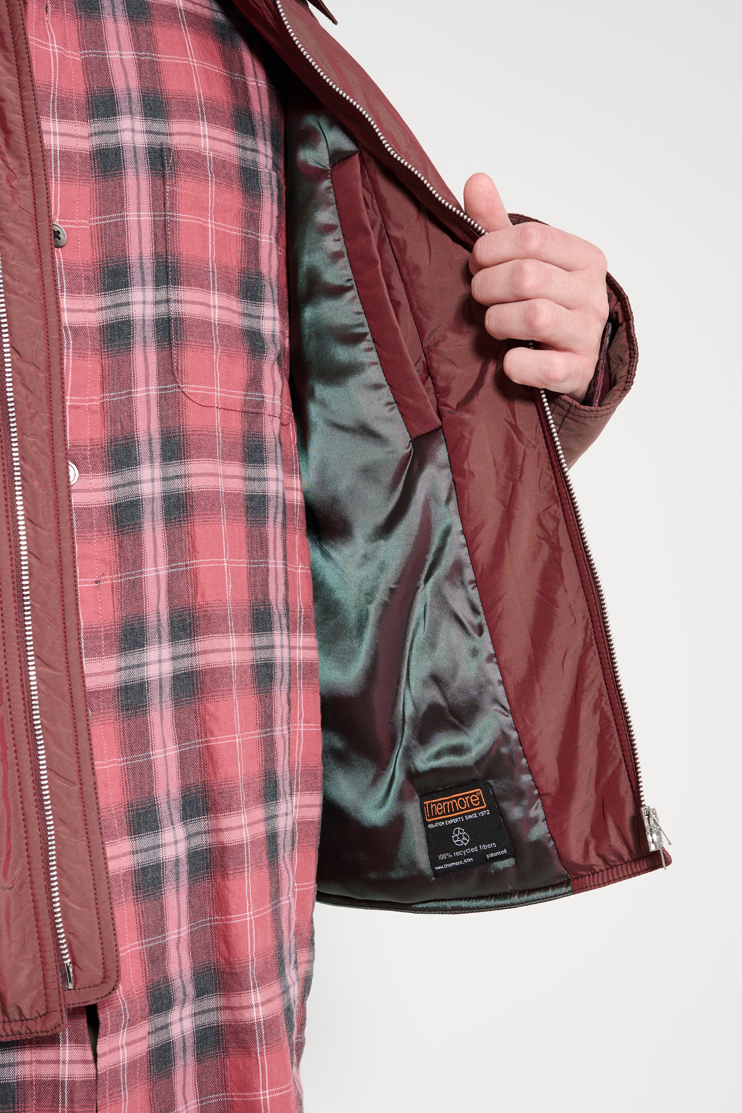 OUR LEGACY SLIGHT JACKET SHINING CHERRY CRINKLE SOLARO - 7