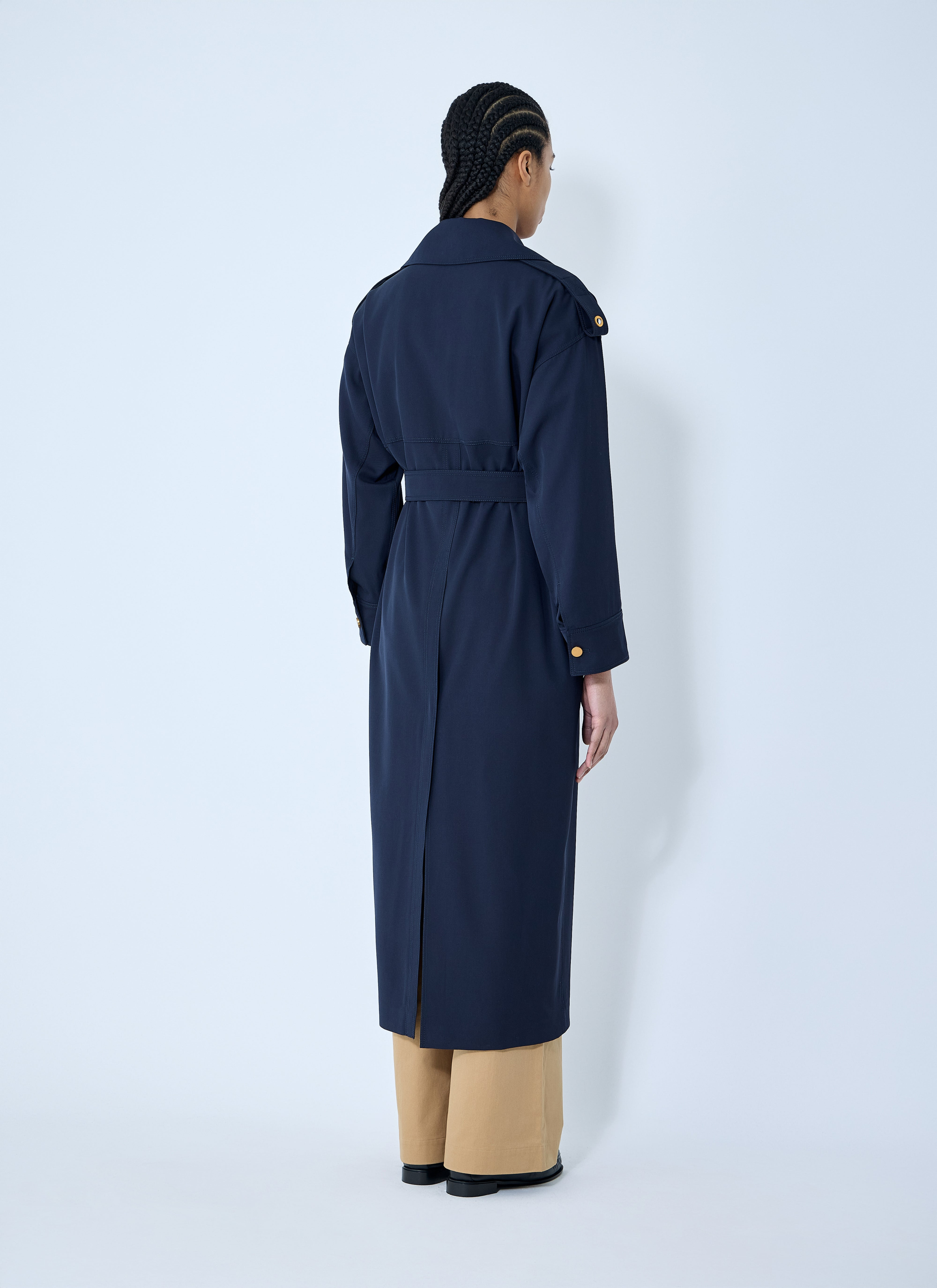Max Mara Women Gabardine Wool Coat - 4