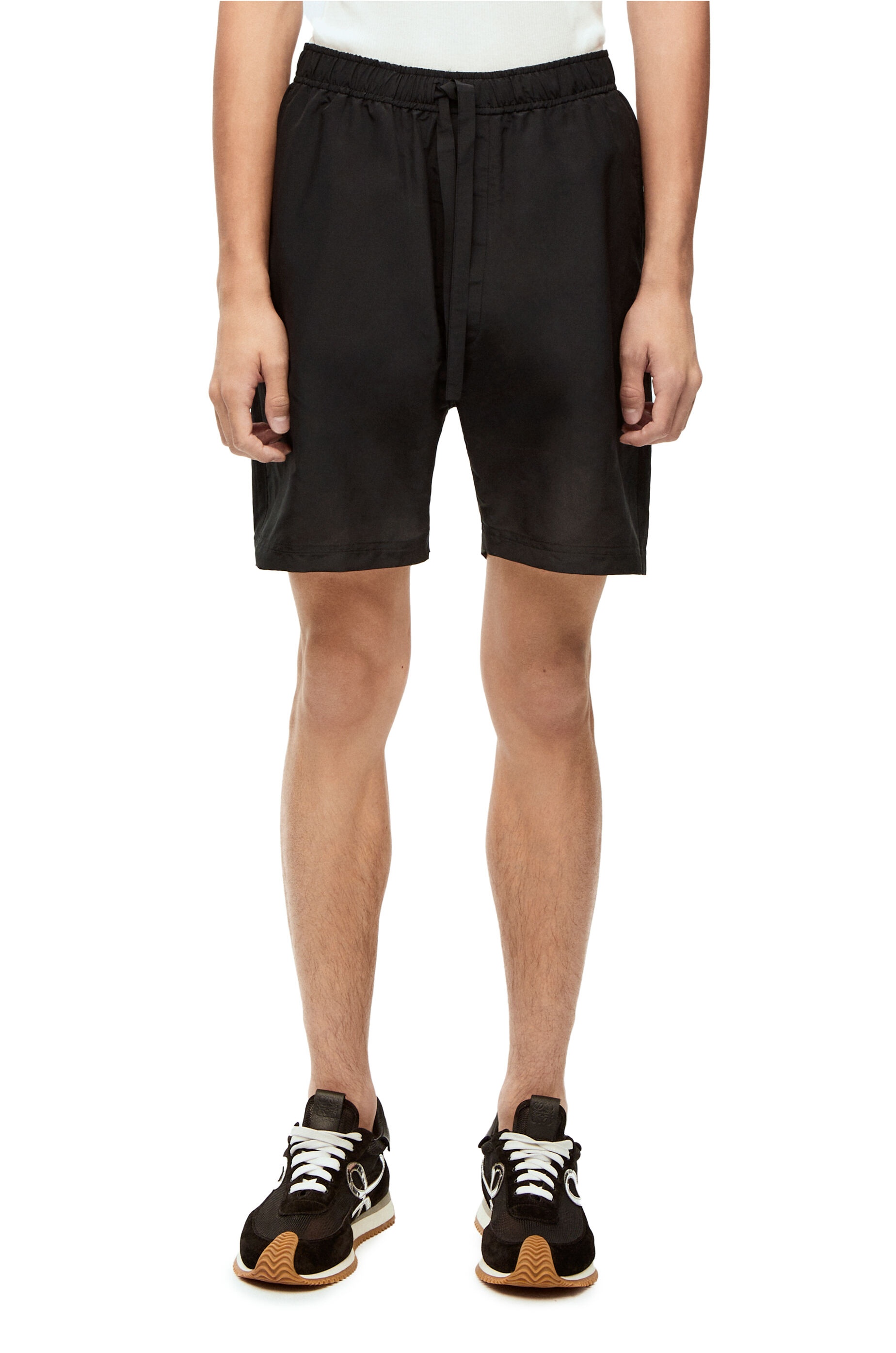 Drawstring shorts in silk and polyamide - 3