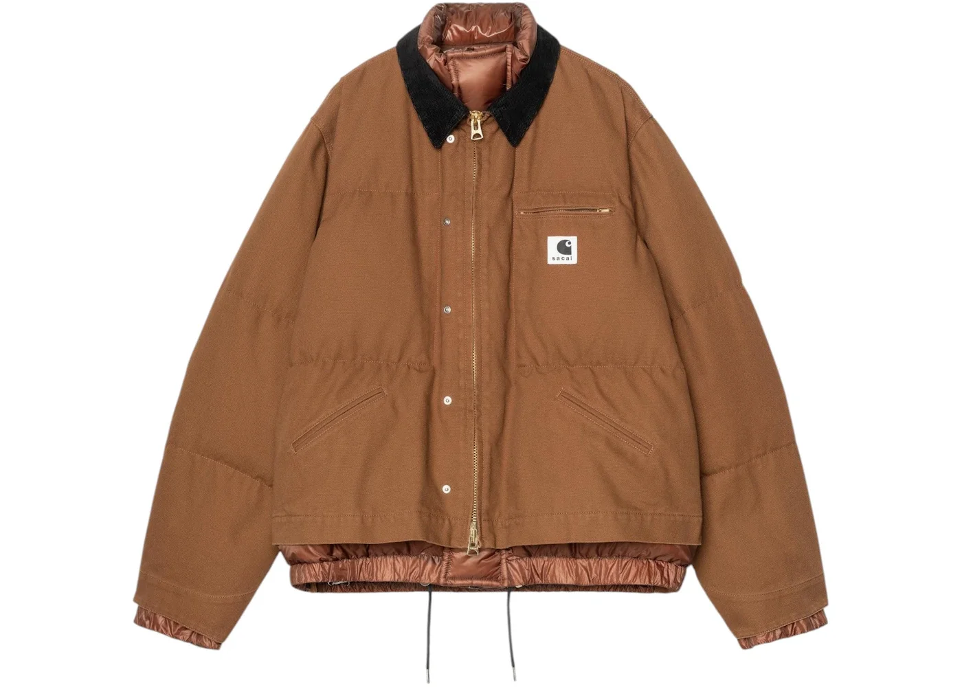 Carhartt WIP x sacai Washed Duck Puffer Jacket Sacai Dark Beige - 1