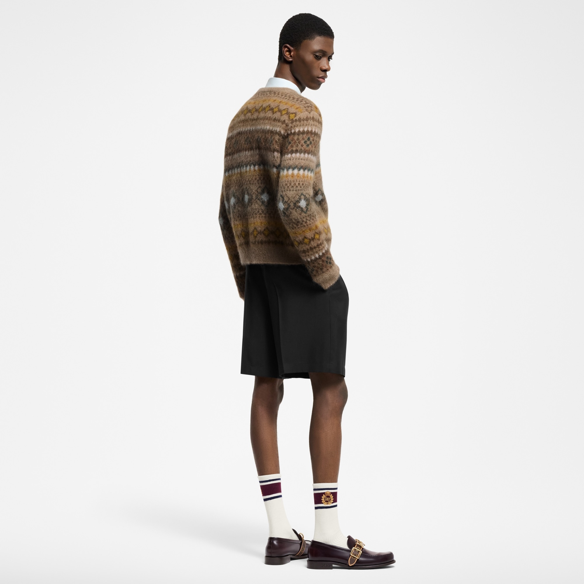 Mohair Blend Fair Isle Pullover - 3