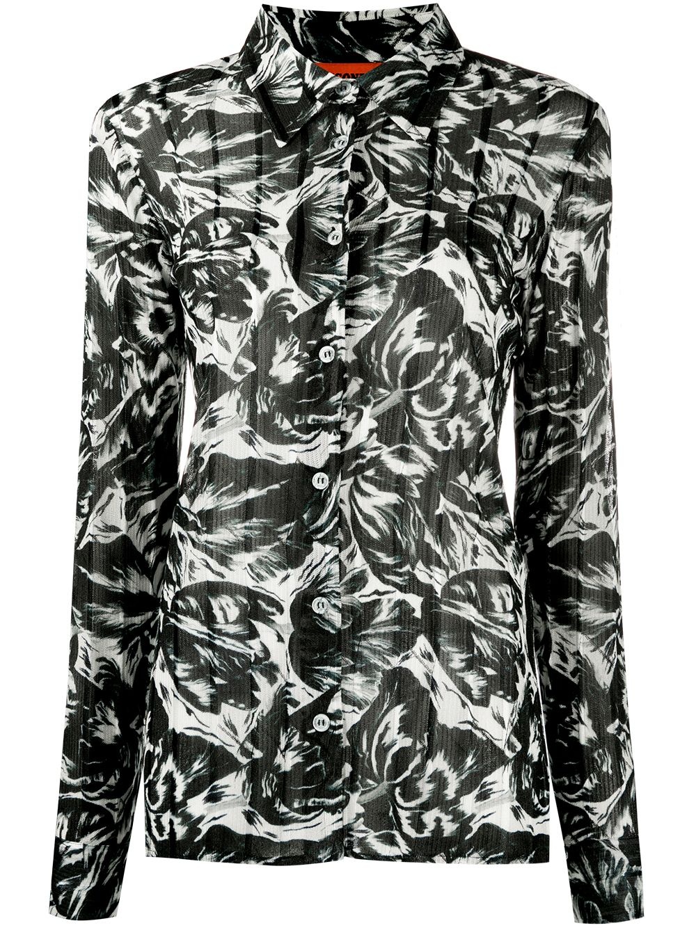 abstract-print shirt - 1