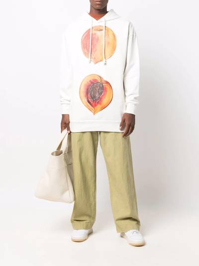 JW Anderson oversized peach-print hoodie outlook