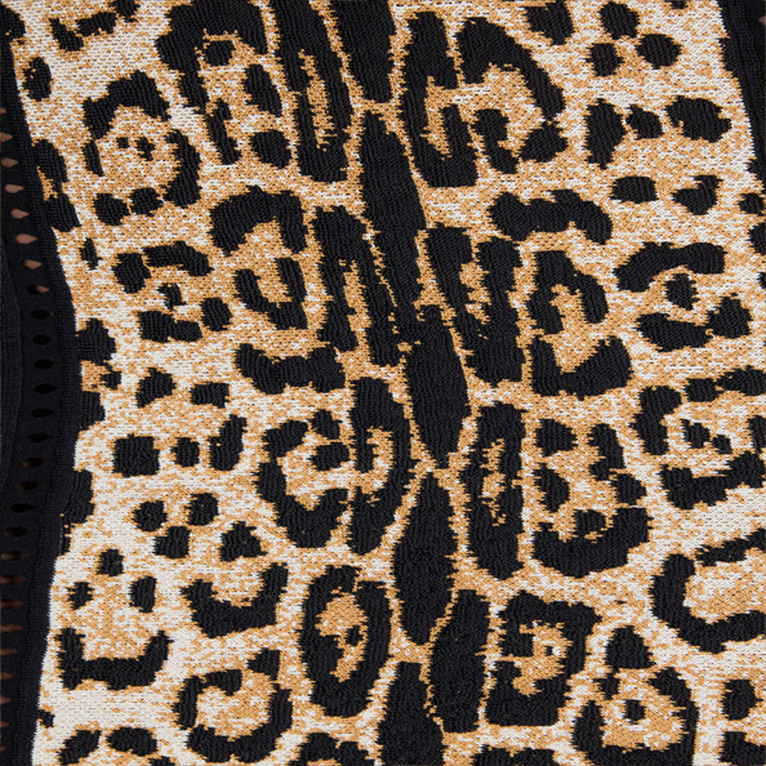 Mini Dress With Jaguar Skin Pattern - 5