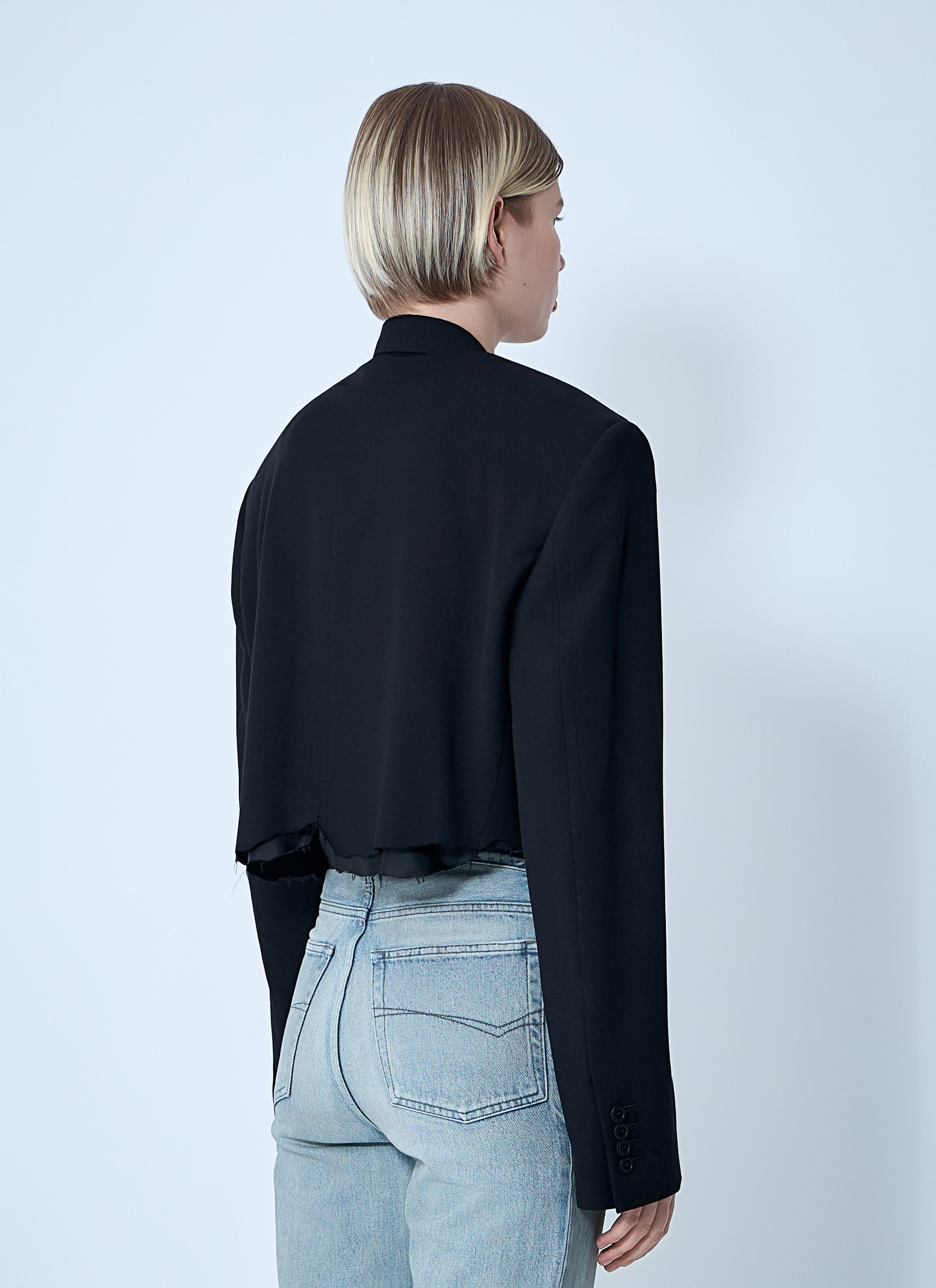 Balenciaga Women Cut-Off Blazer - 4