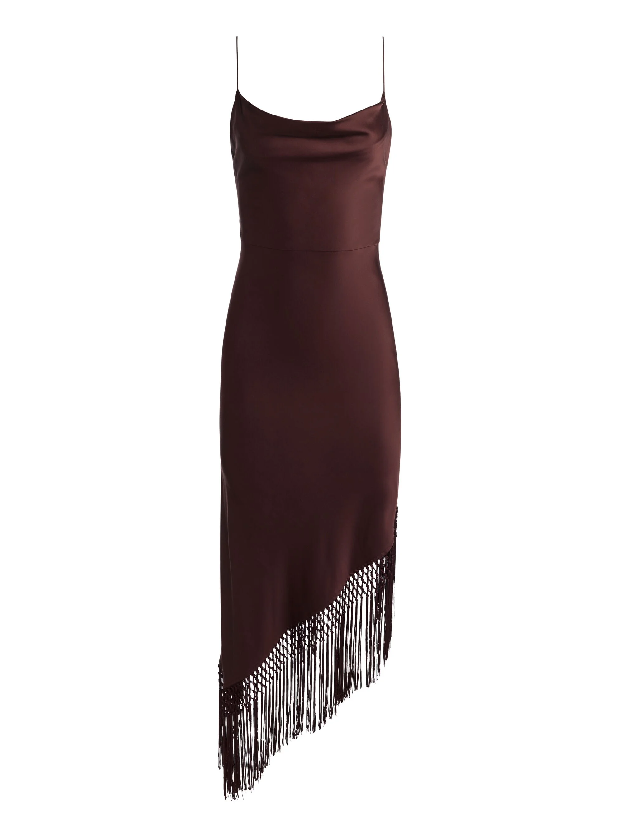 HARMONY ASYMMETRICAL FRINGE MAXI DRESS - 1