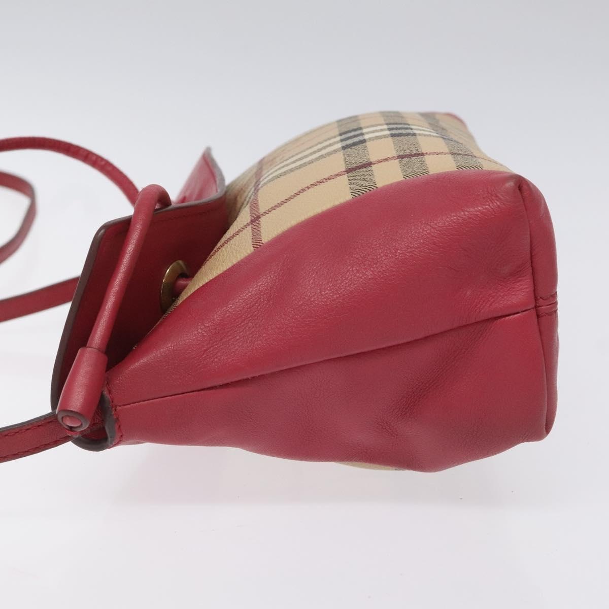 Burberry Nova Check Shoulder Bag Pvc Pink Beige - 5
