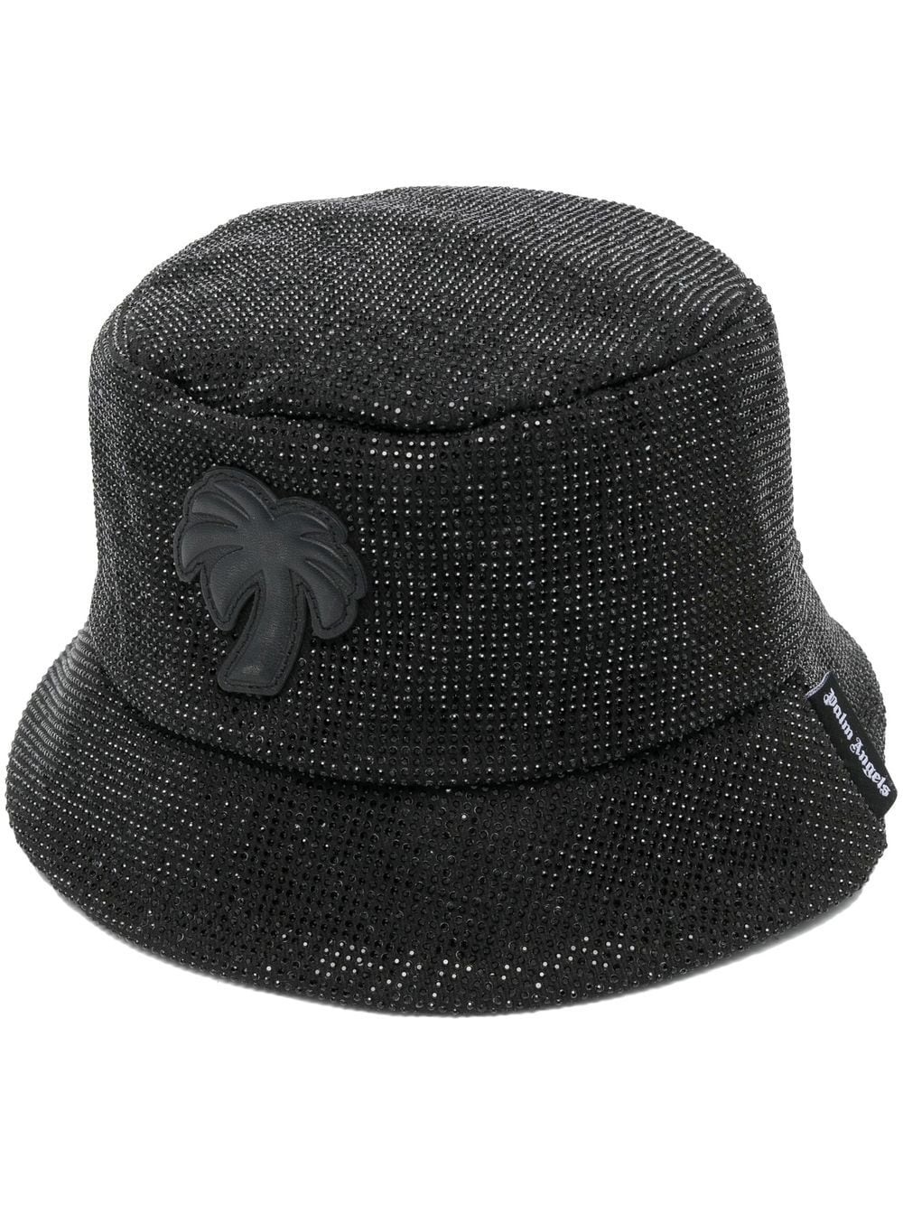 palm-patch rhinestone bucket hat - 1
