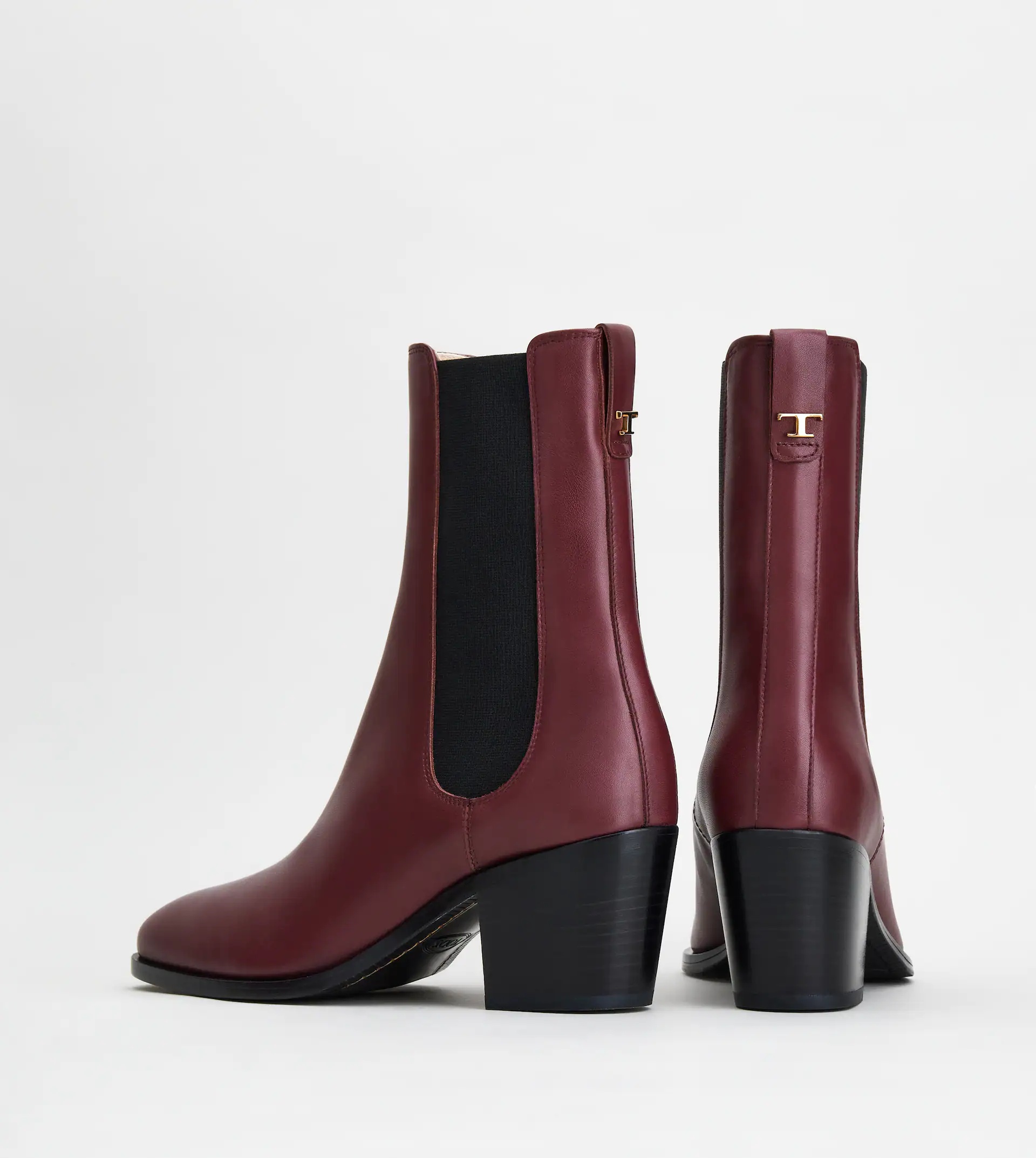 LEATHER BOOTS - BURGUNDY - 3