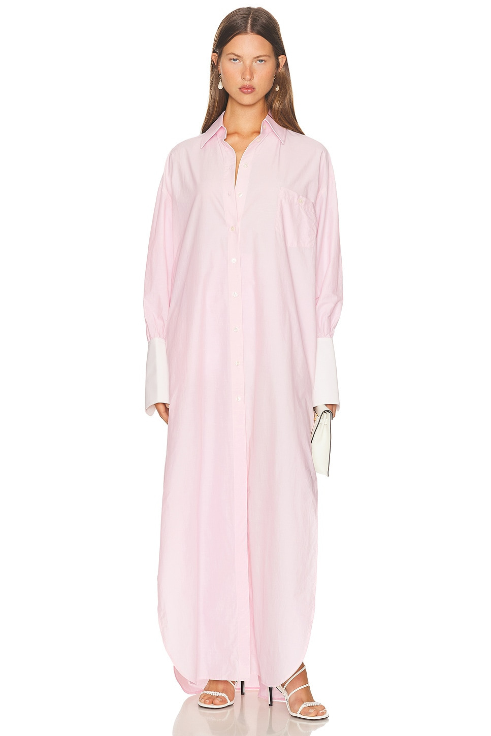 Oversized Shirt Dress in Tech Poplin - 2