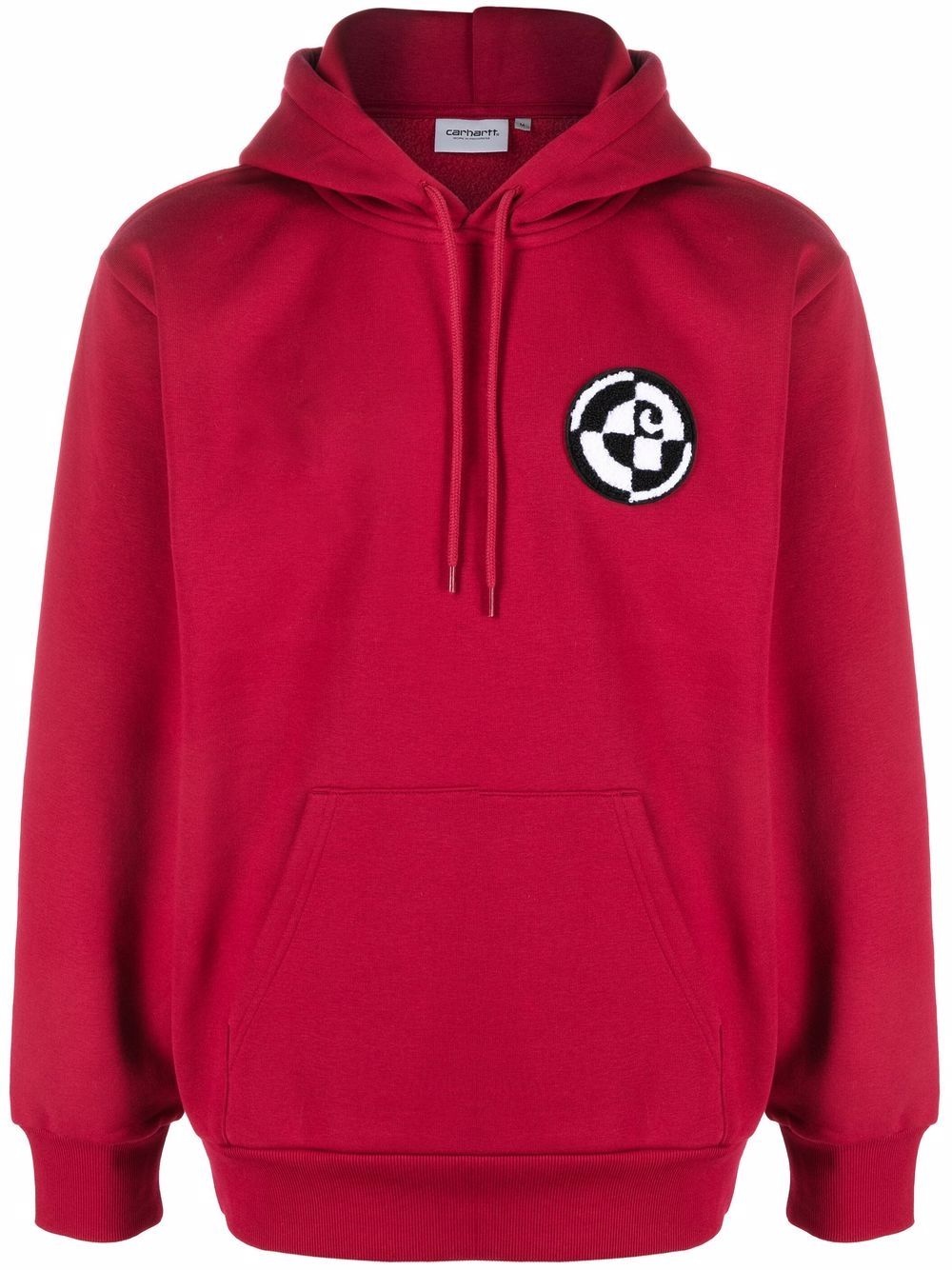 embroidered logo hoodie - 1