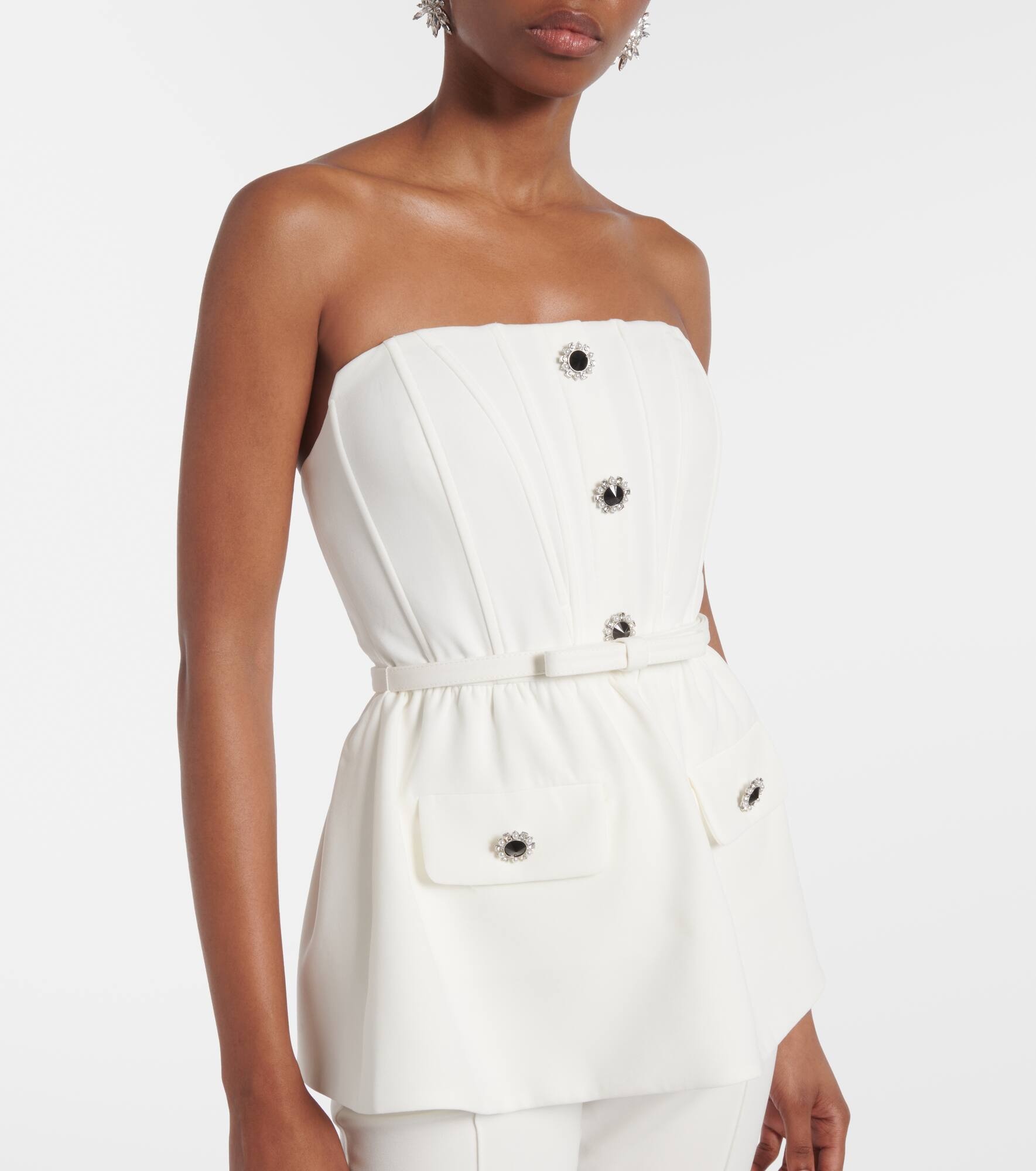 Strapless crêpe jumpsuit - 5