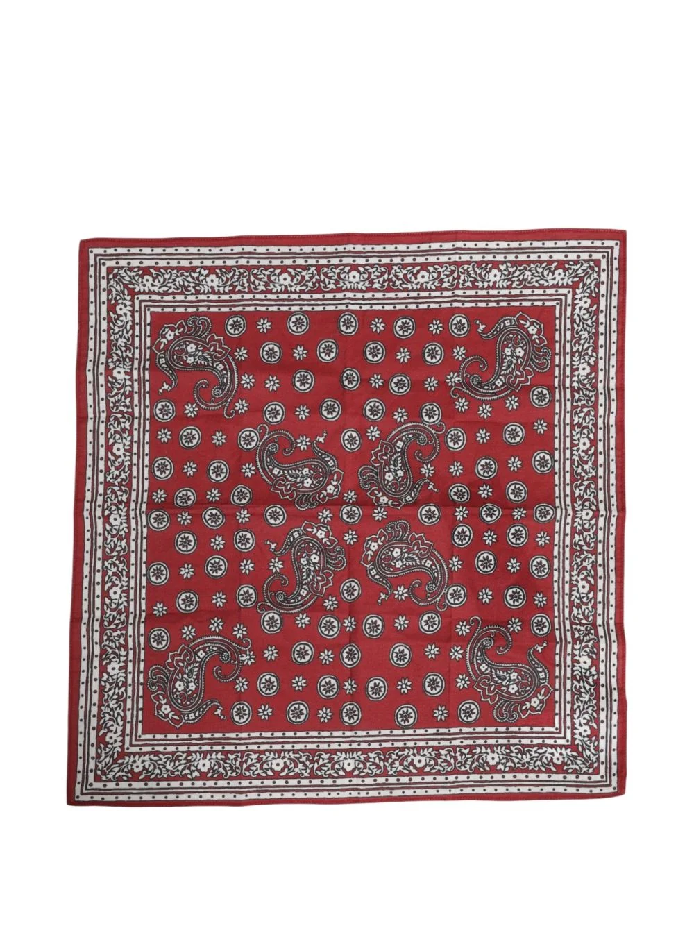 paisley-print cotton scarf - 1