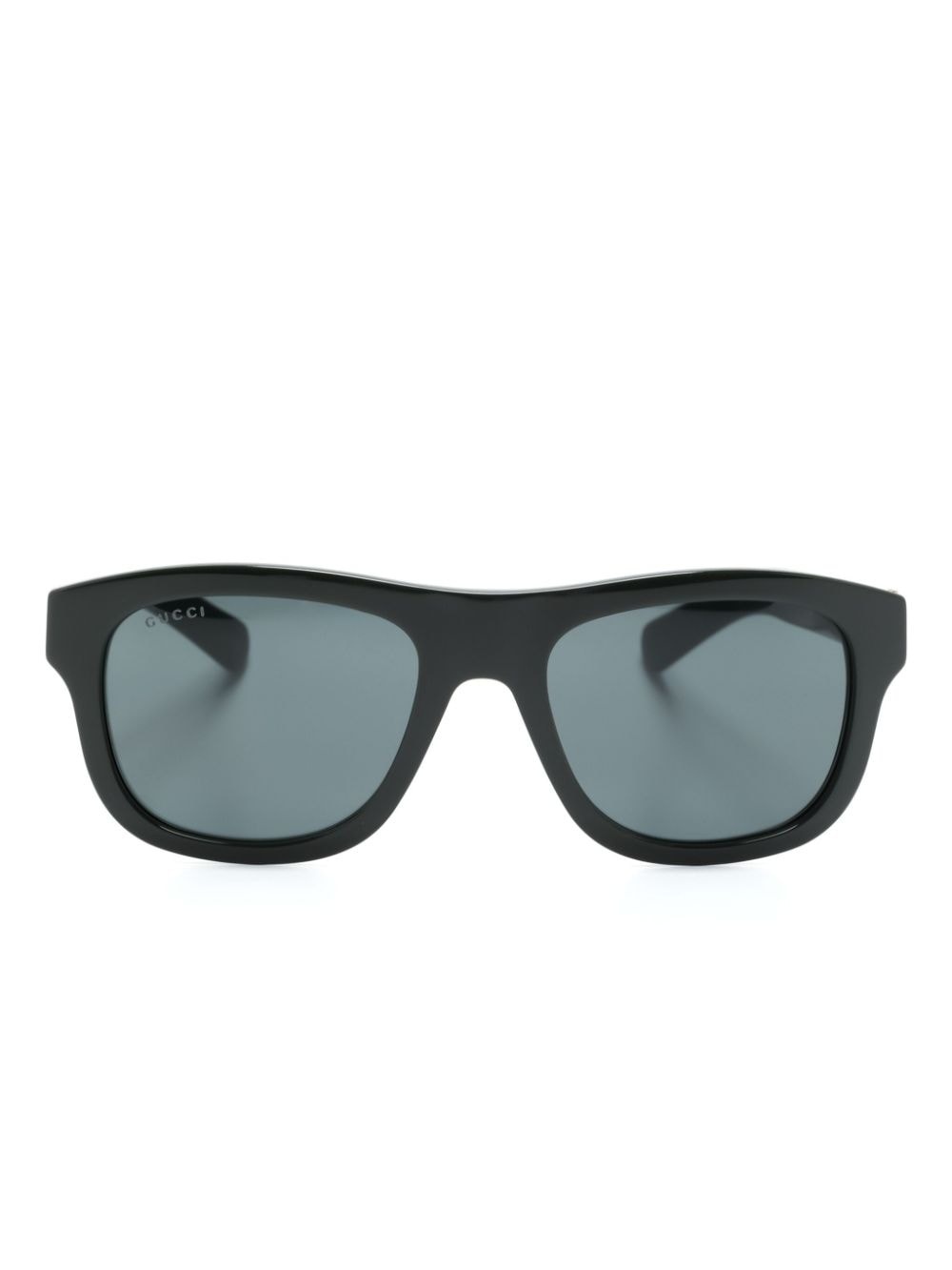 logo-debossed wayfarer-frame sunglasses - 1