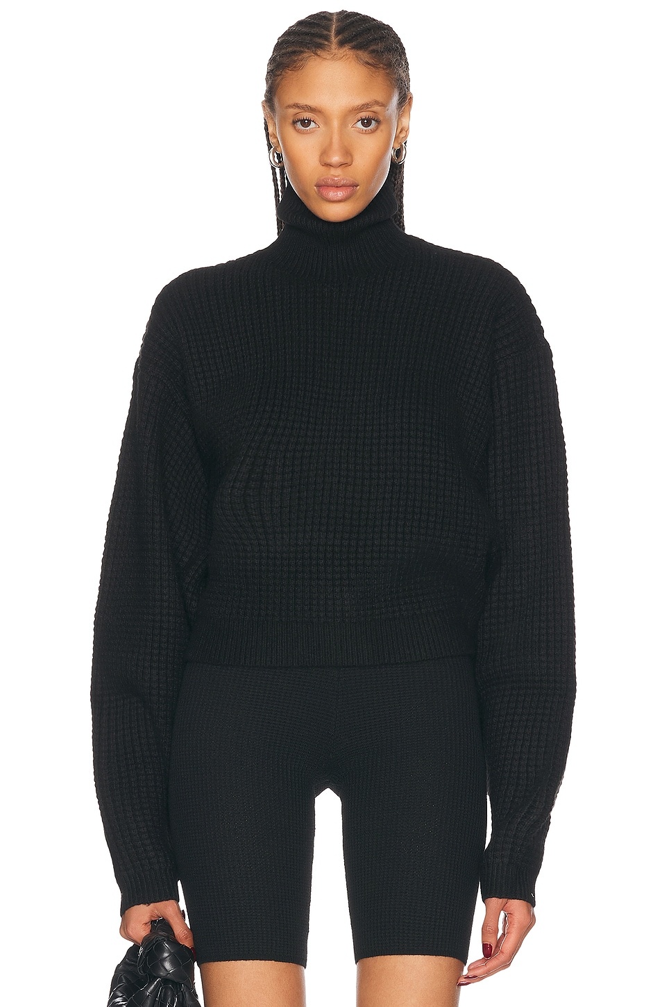 Cropped Turtleneck Sweater - 1