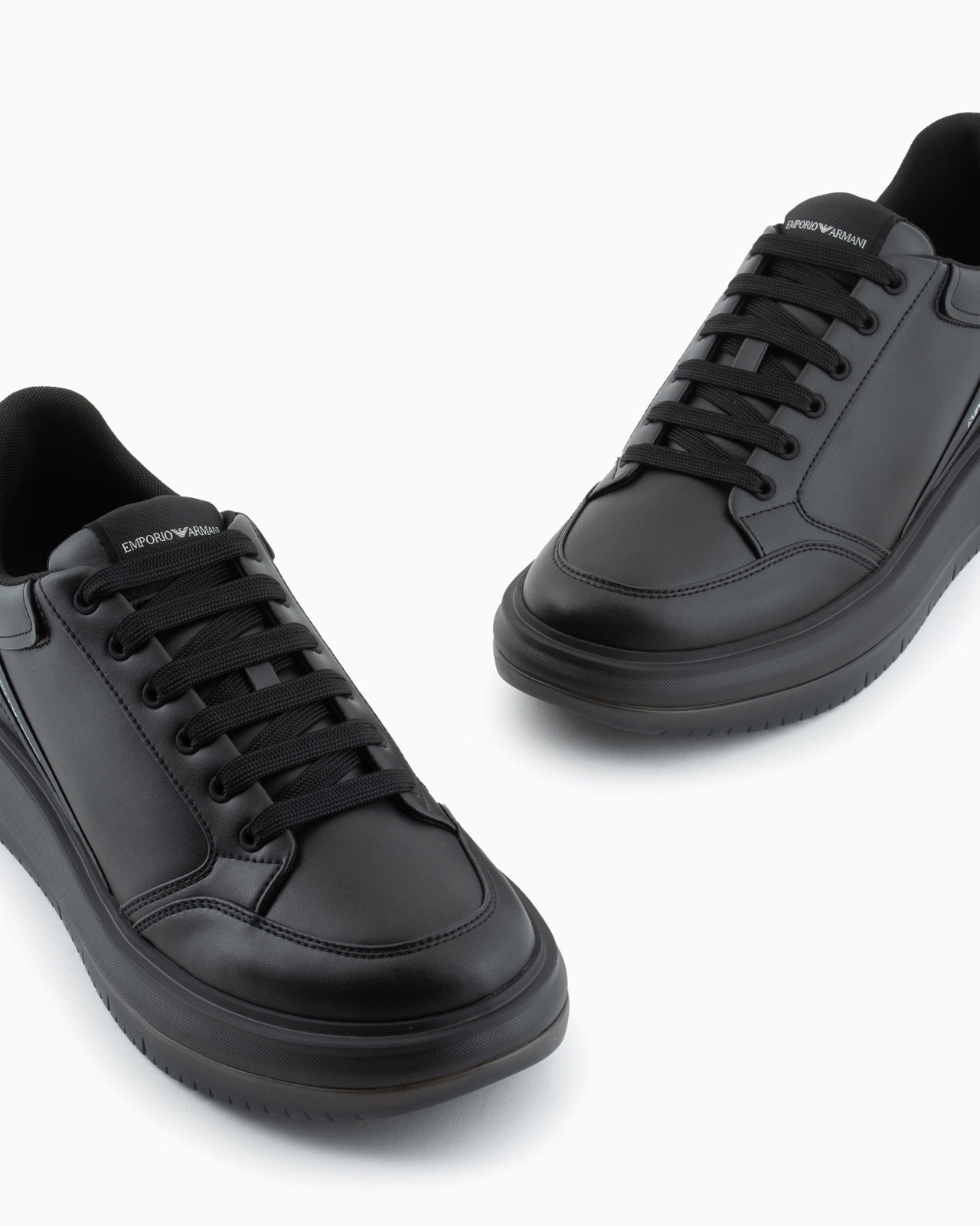 Leather sneakers with side logo - 5