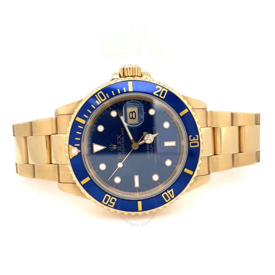 Pre-owned Rolex Submariner Automatic Chronometer Blue Dial Men's Watch 16618 LB - 5