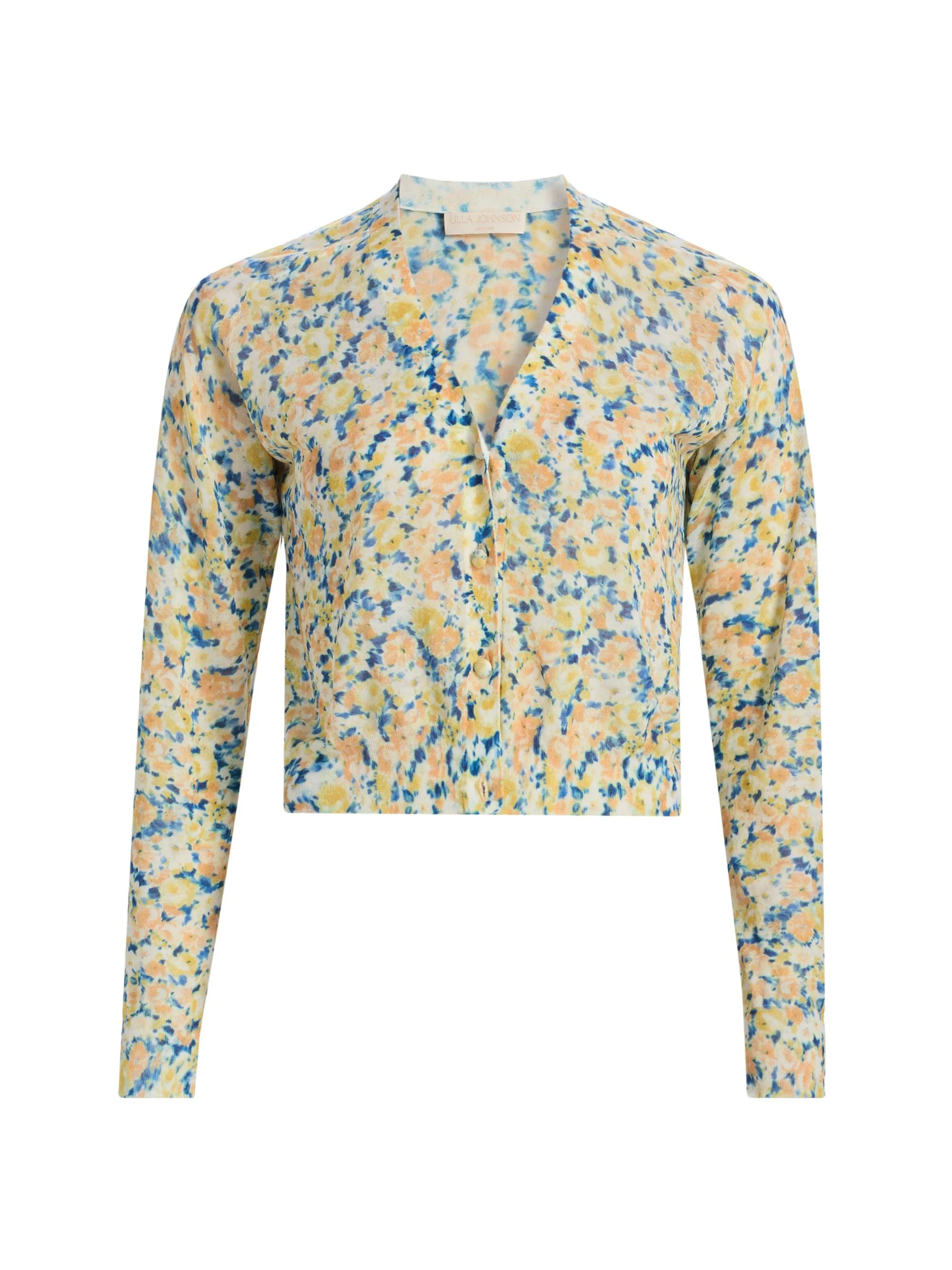 Women's Vivienne Floral Cotton-Blend Cardigan - Daffodil - 1
