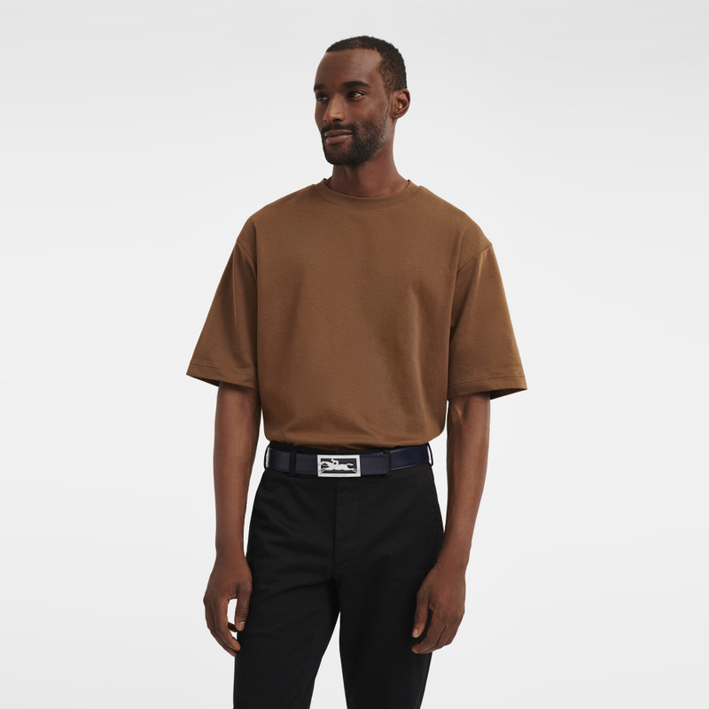 Delta Box Men's belt Navy/Burgundy - Leather 5