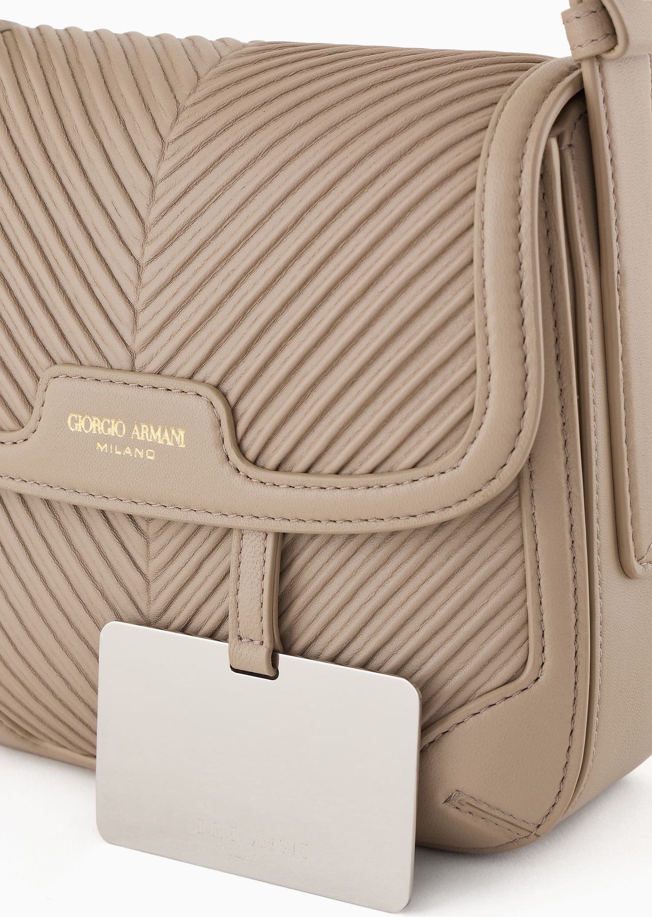 Pleated nappa-leather la Prima bag - 6