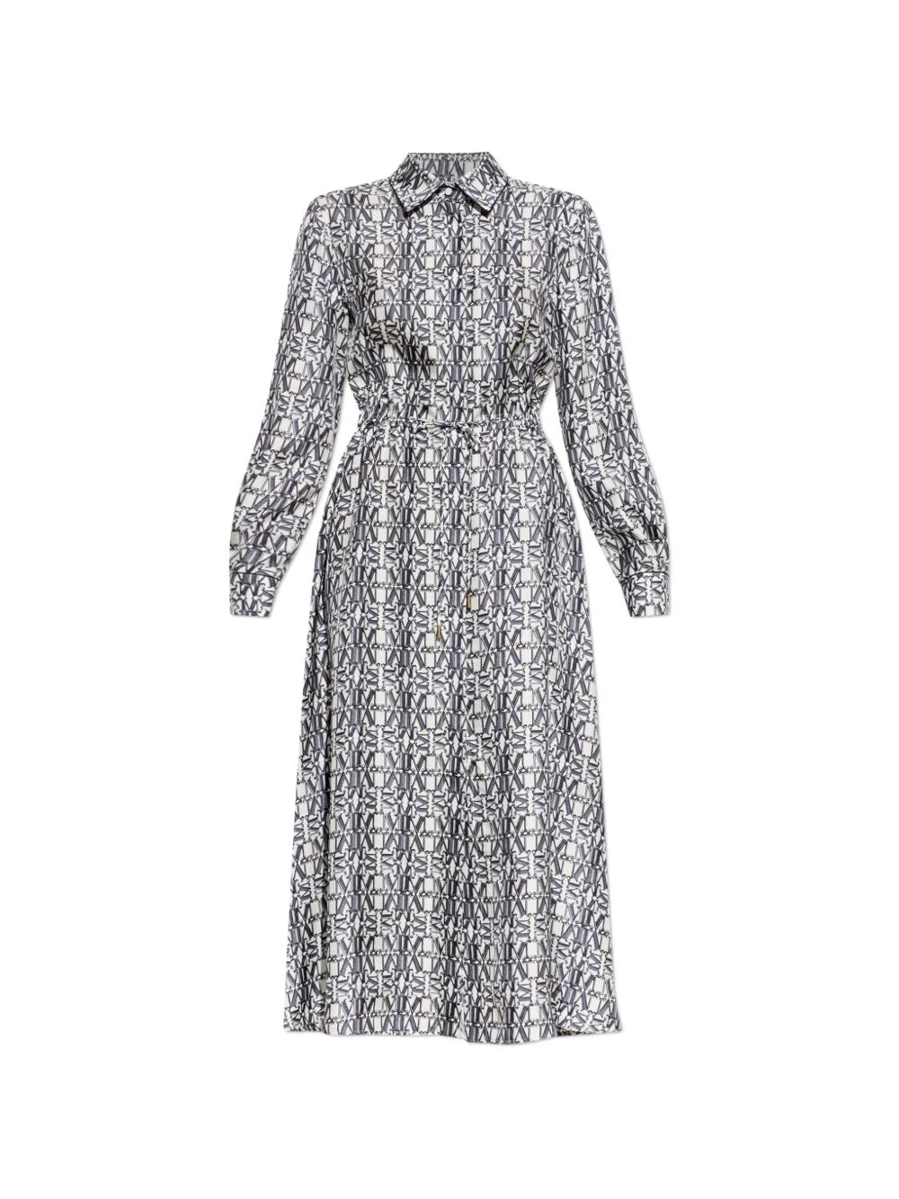 Faraone logo-print midi shirt dress - 1