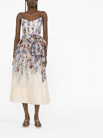 Zimmermann Tama corset midi dress outlook