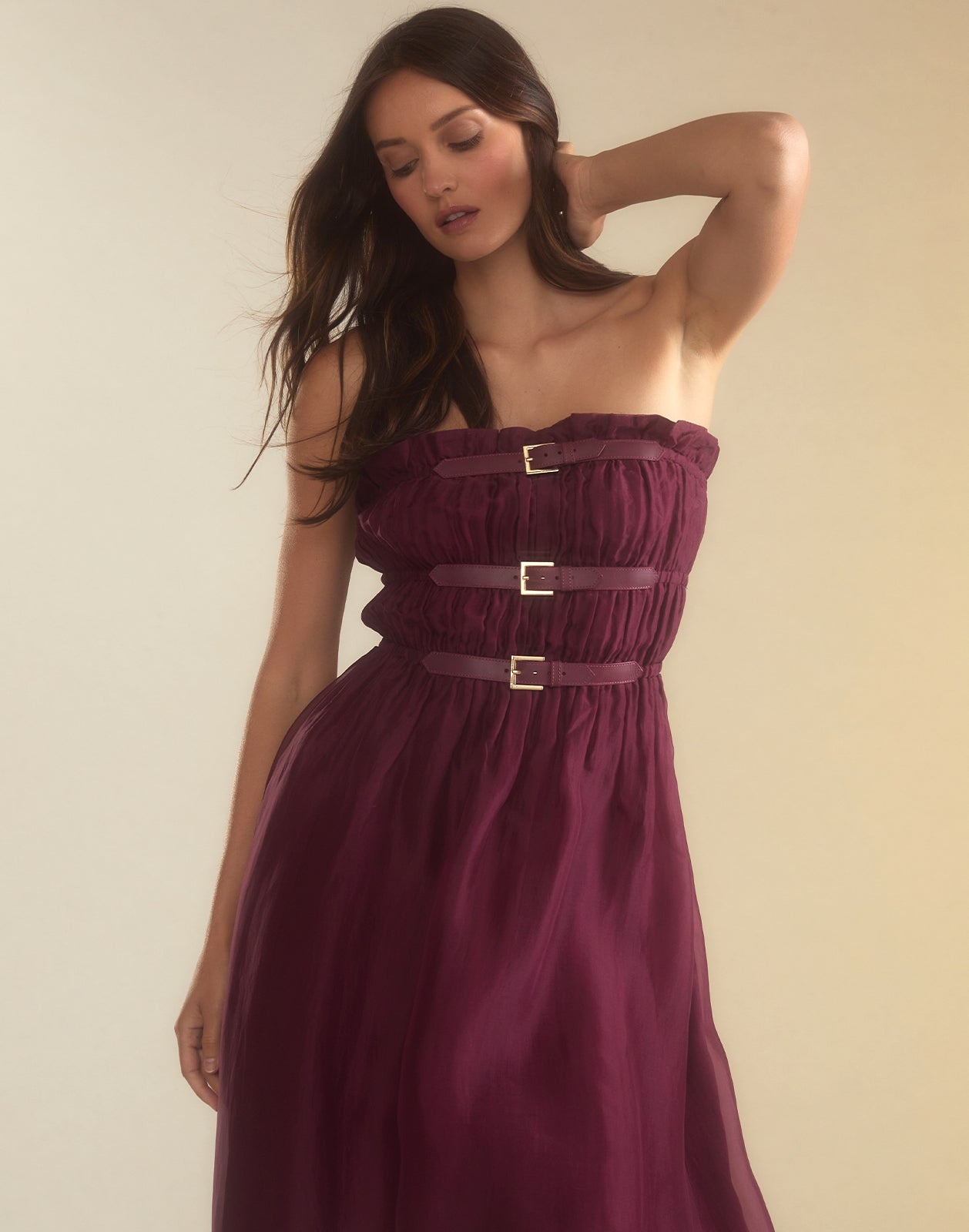 Buckle Up Silk Organza Dress - 9
