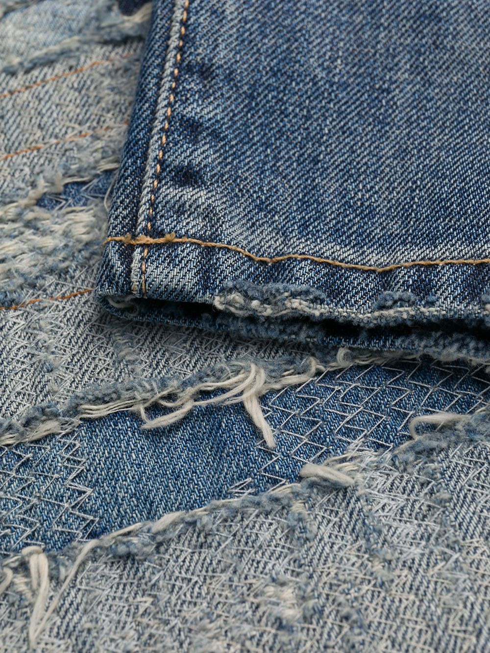 cropped straight leg jeans - 7