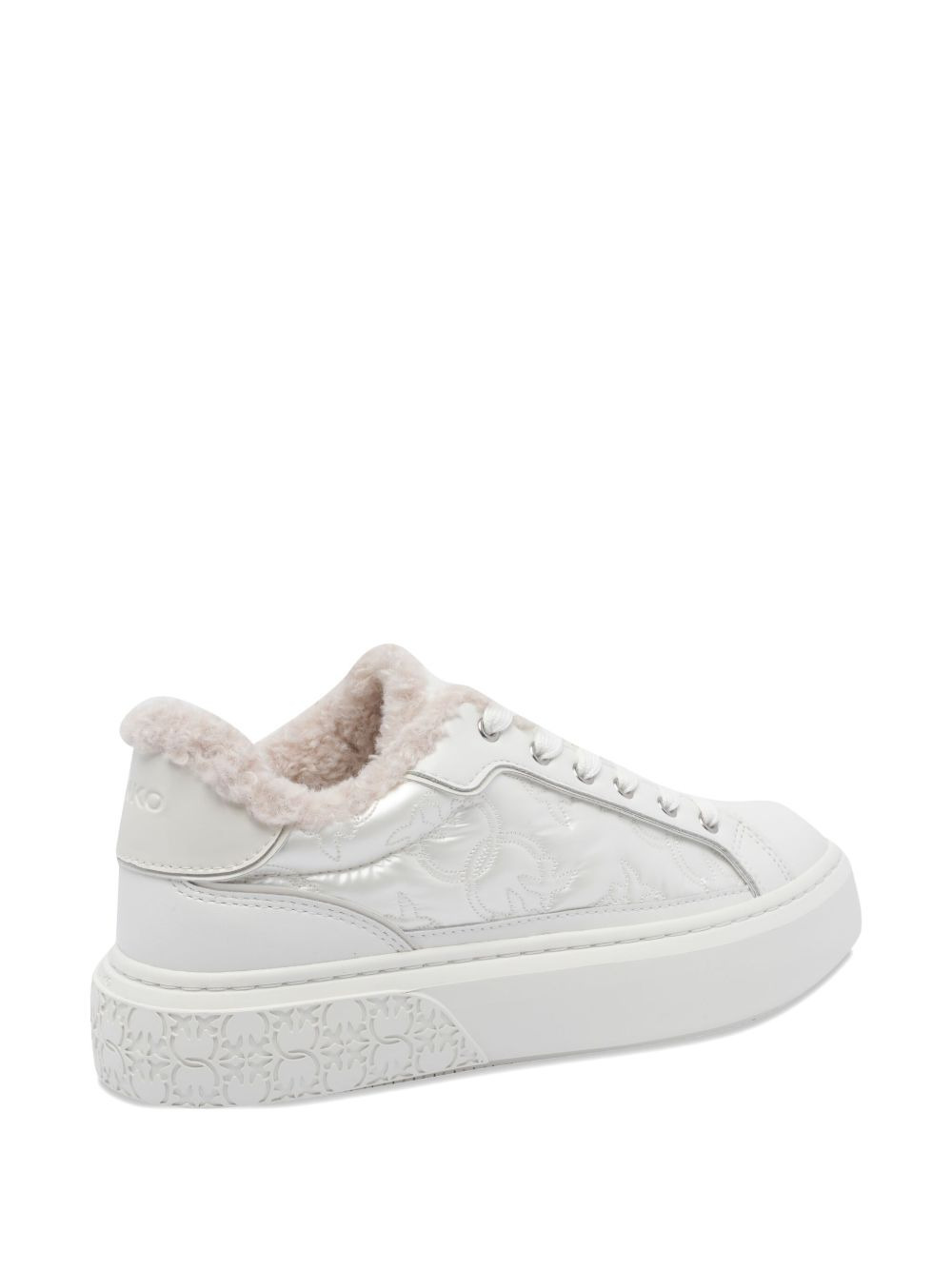 quilted-pannel fur-trim trainers - 4