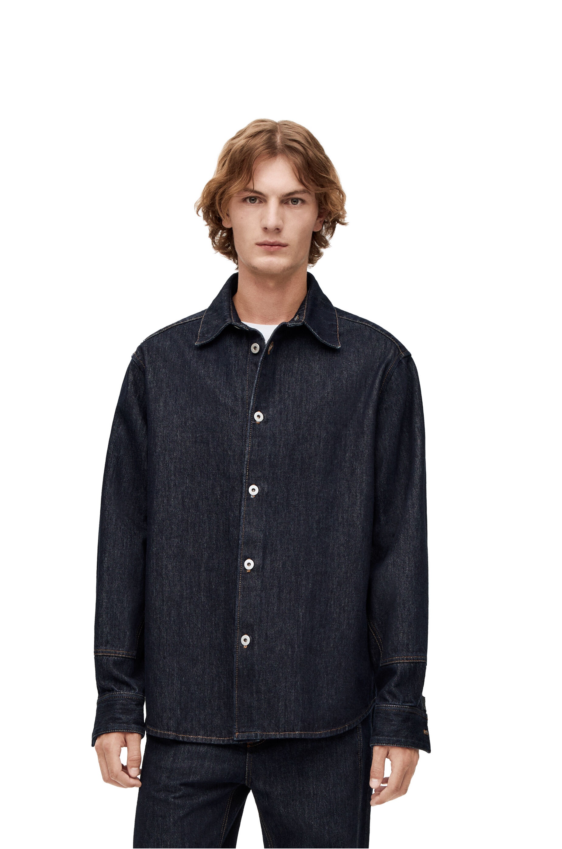 Trompe l'oeil overshirt in denim - 3