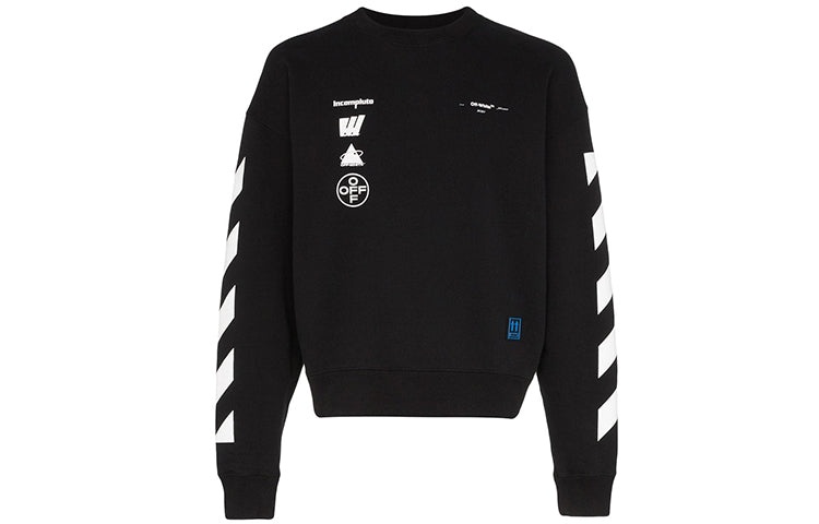 Off-White C/O Virgil Abloh Men'S Black Diag Mariana De Silva Over Sweatshirt OMBA035E19E300051088 - 2