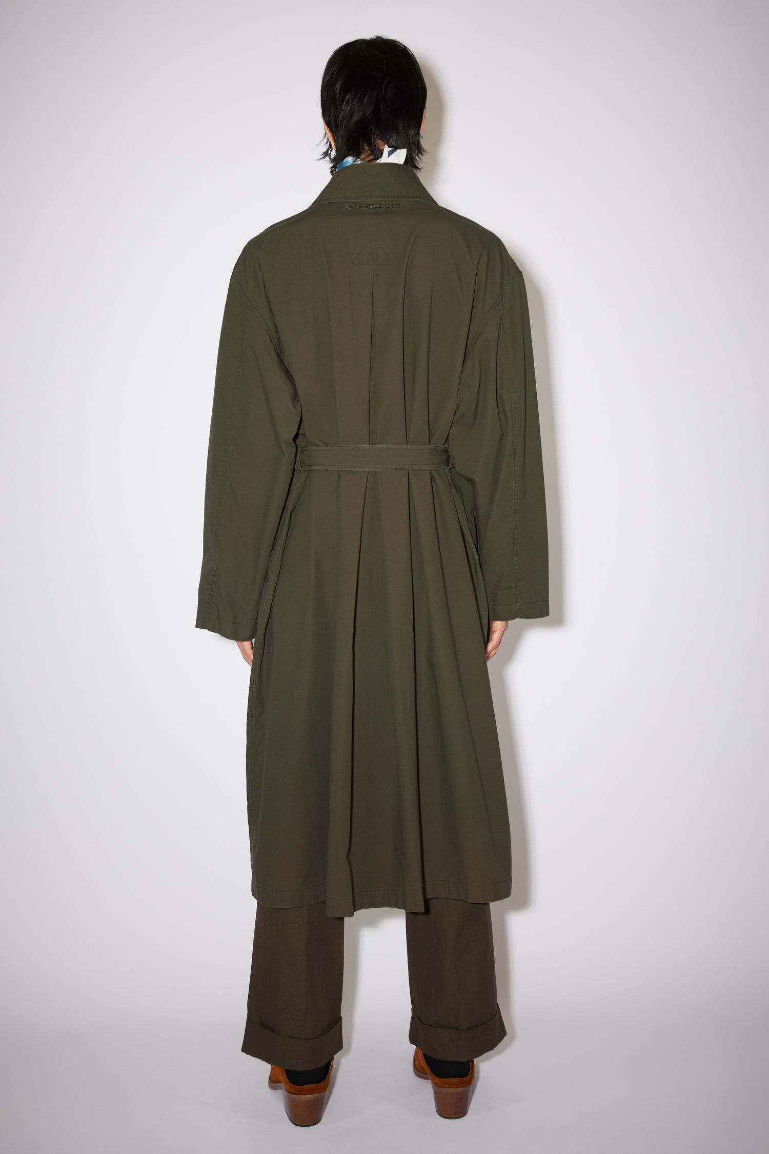 Relaxed fit coat - Dark Olive - 3