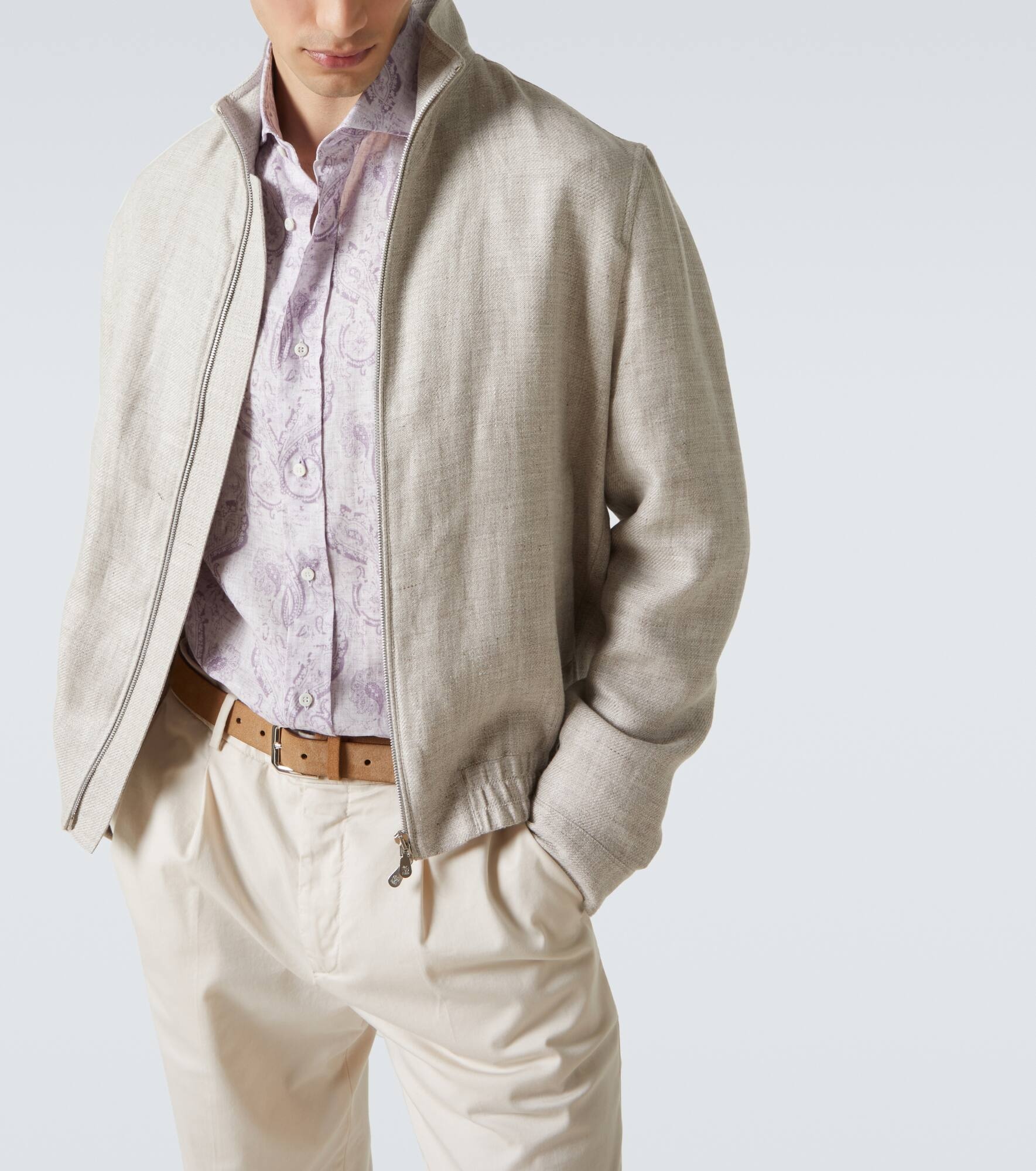 Printed linen shirt - 5