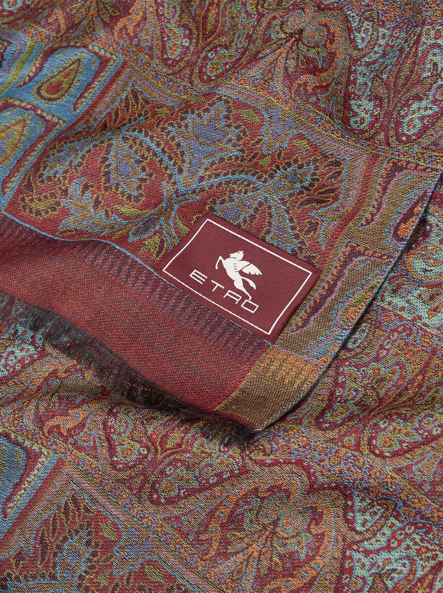 WOOL AND SILK JACQUARD SCARF - 3