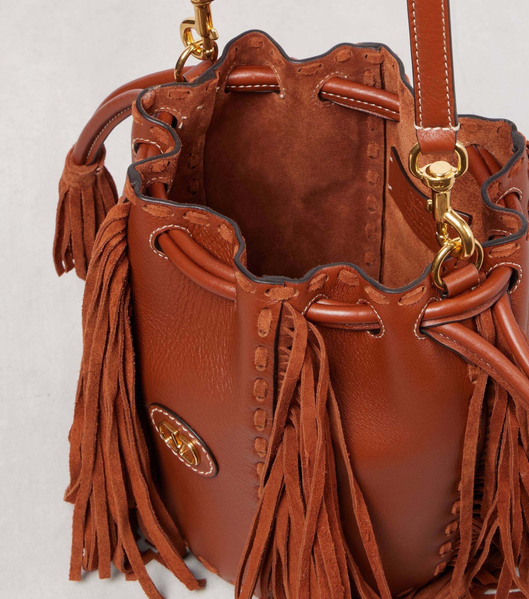 Nellcote Small leather bucket bag - 3