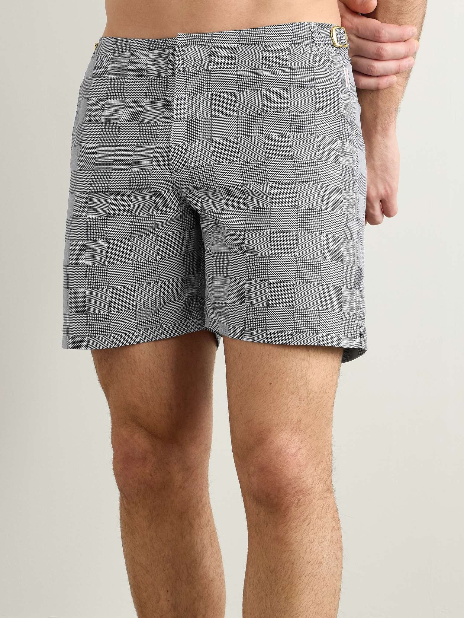+ 007 Bulldog Straight-Leg Checked Recycled Swim Shorts - 2