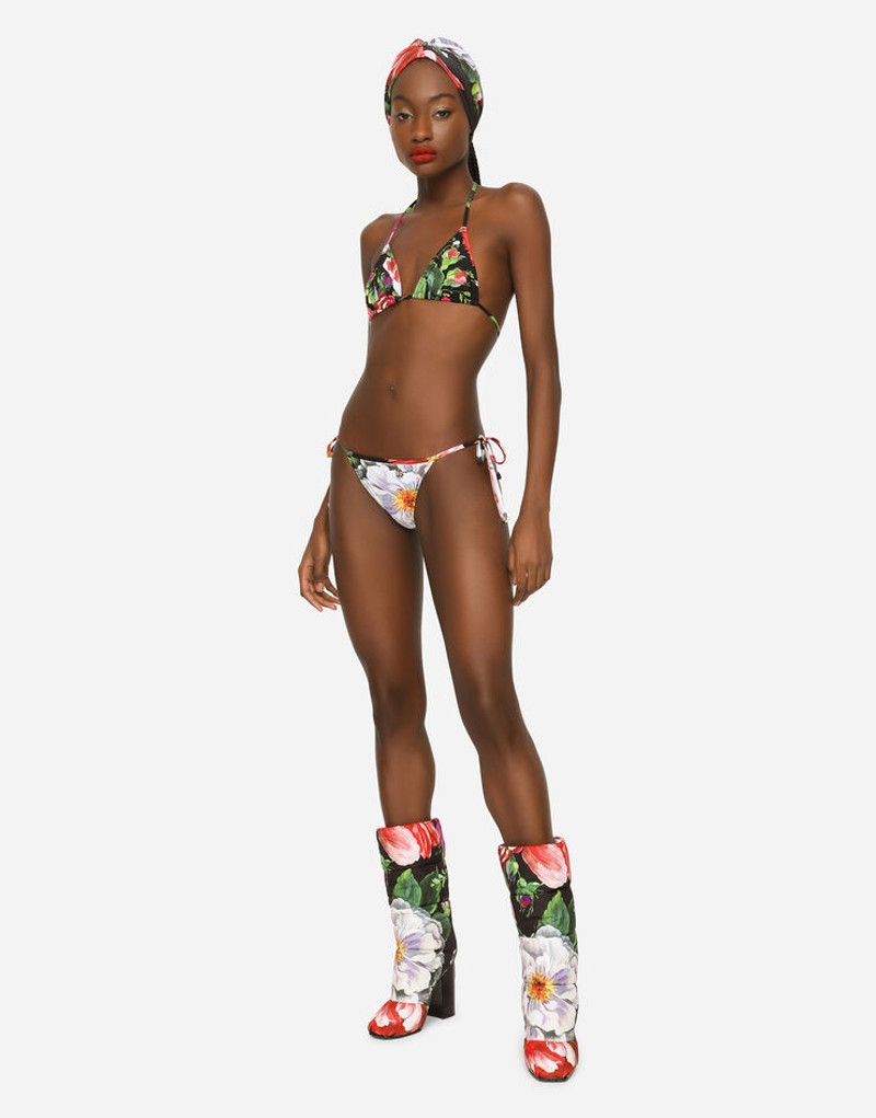 Triangle bikini with pictorial floral print 2