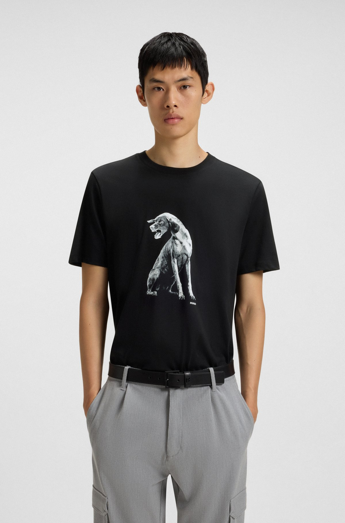 COTTON-JERSEY T-SHIRT WITH DOG ARTWORK - 2