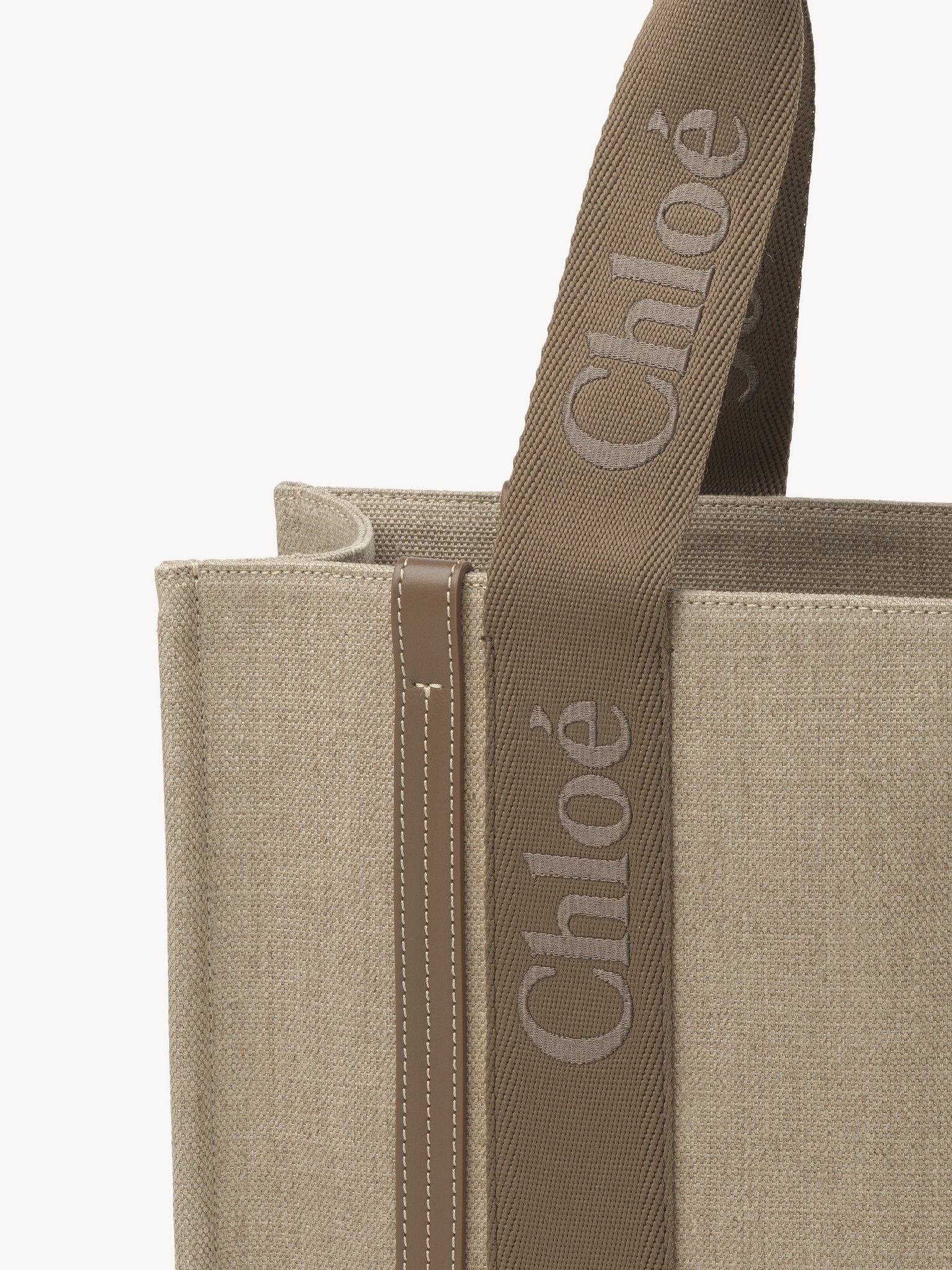 WOODY TOTE BAG IN LINEN - 6