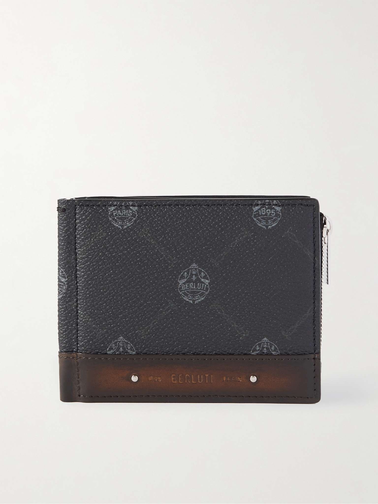 Clip Signature Canvas and Leather Billfold Wallet - 1