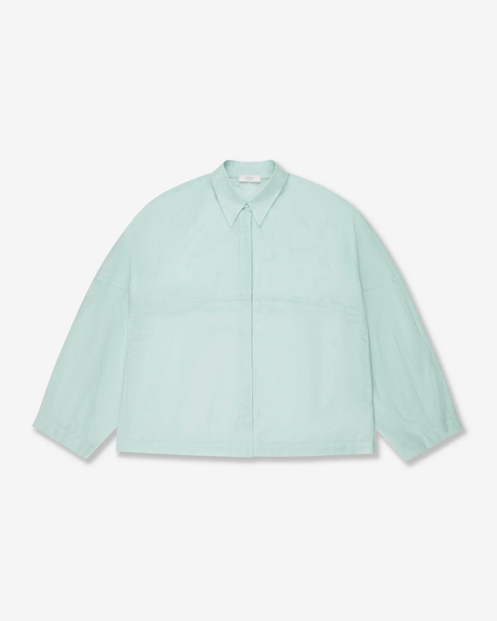 Wide fit shirt in silk and cotton muslin - 1