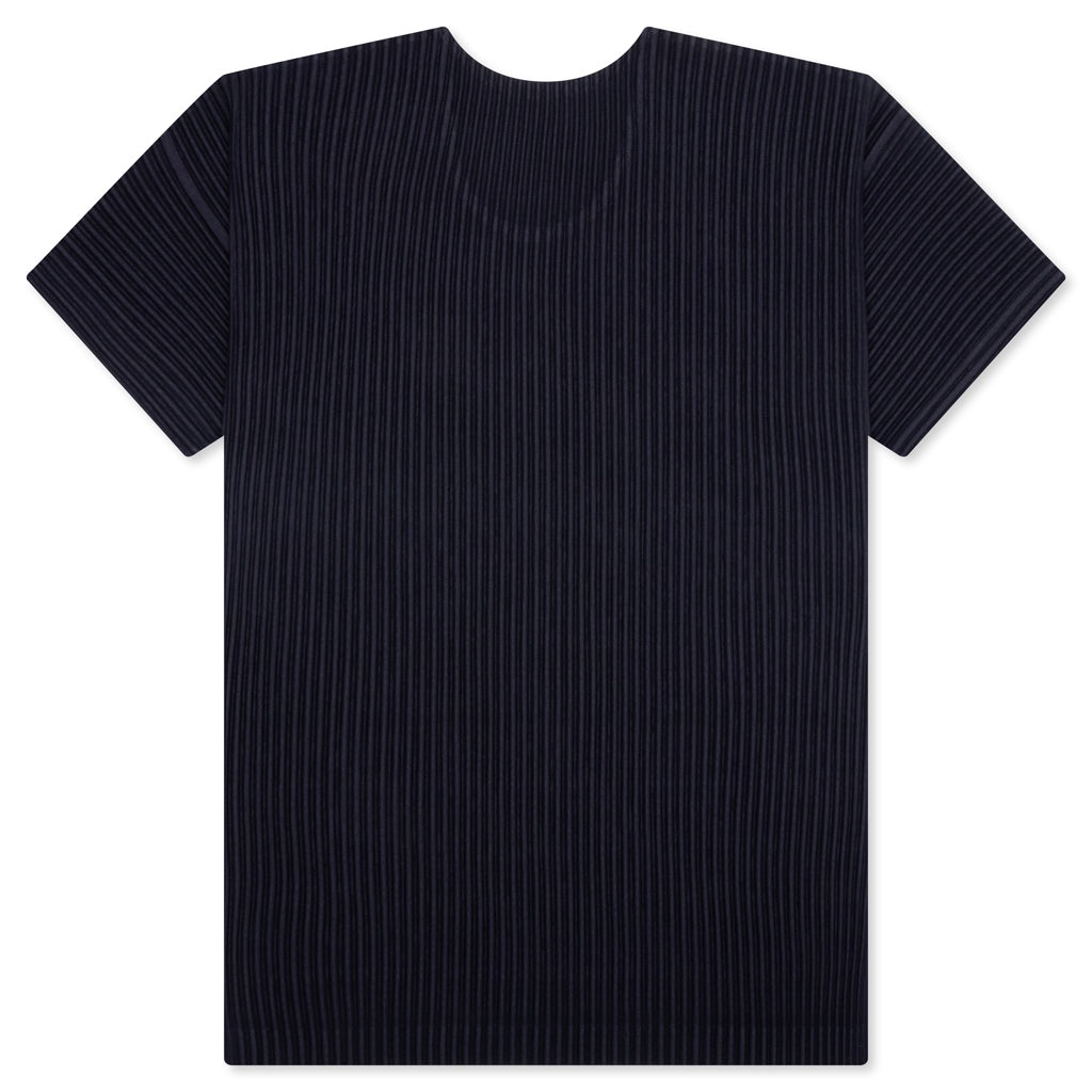 PLEATED T-SHIRT - BLUE - 2