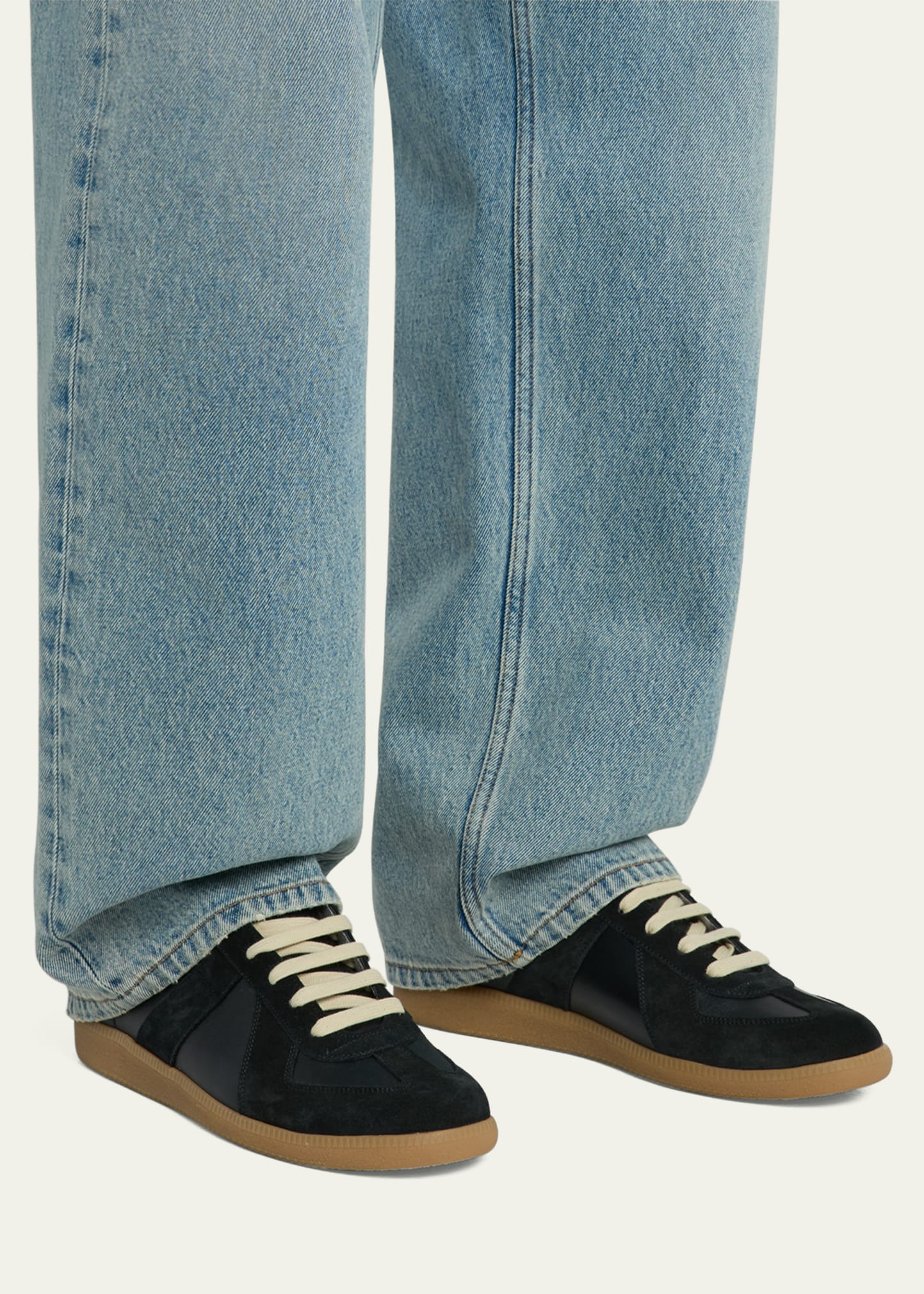 Men's Replica Leather Low-Top Sneakers - 2