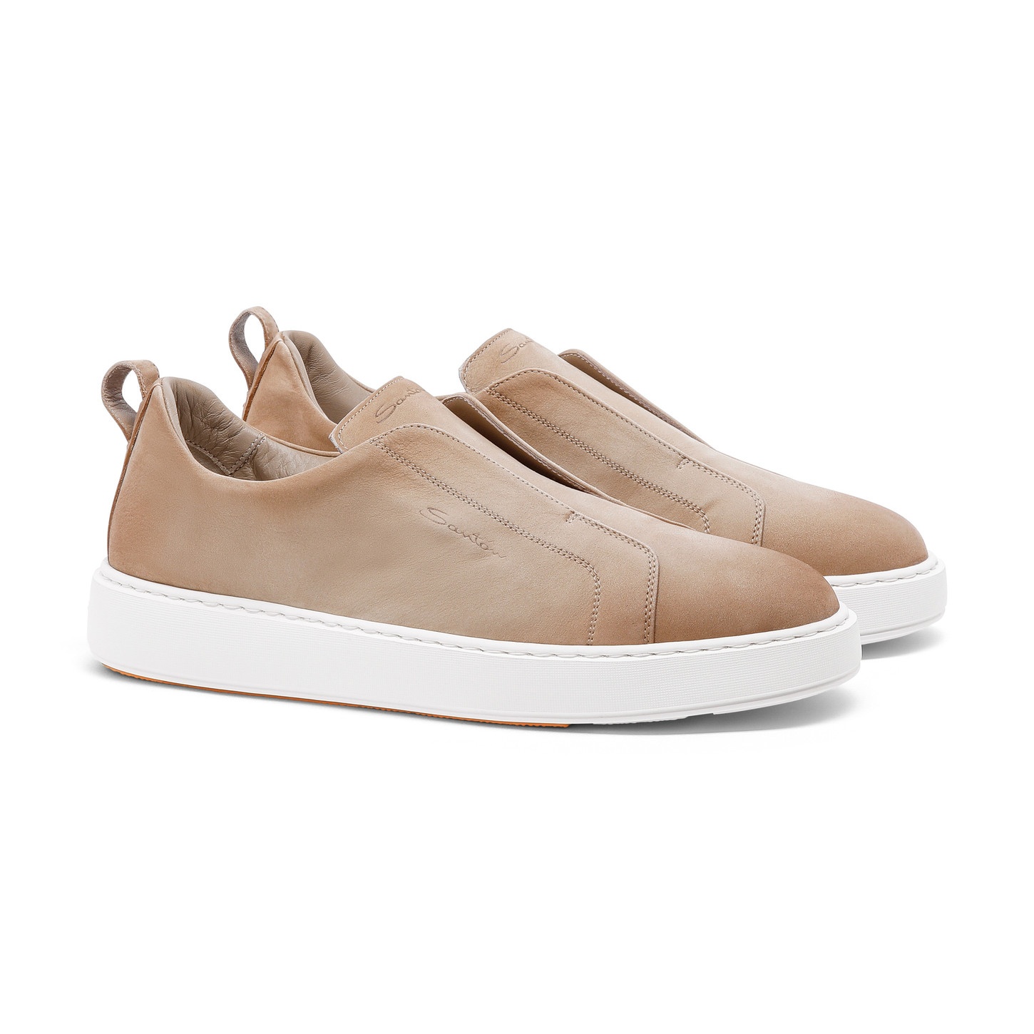 Men's beige nubuck slip-on sneaker - 2
